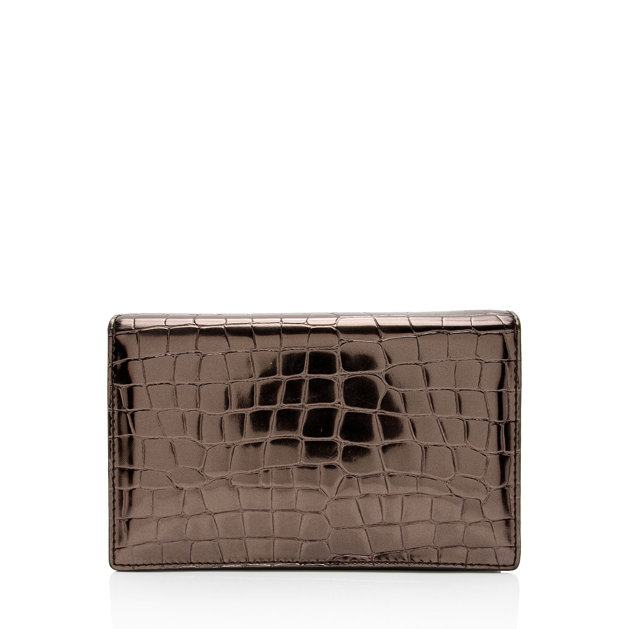 Stella McCartney Metallic Croc Embossed Faux Leather Crossbody (SHF-jT5Kb9)