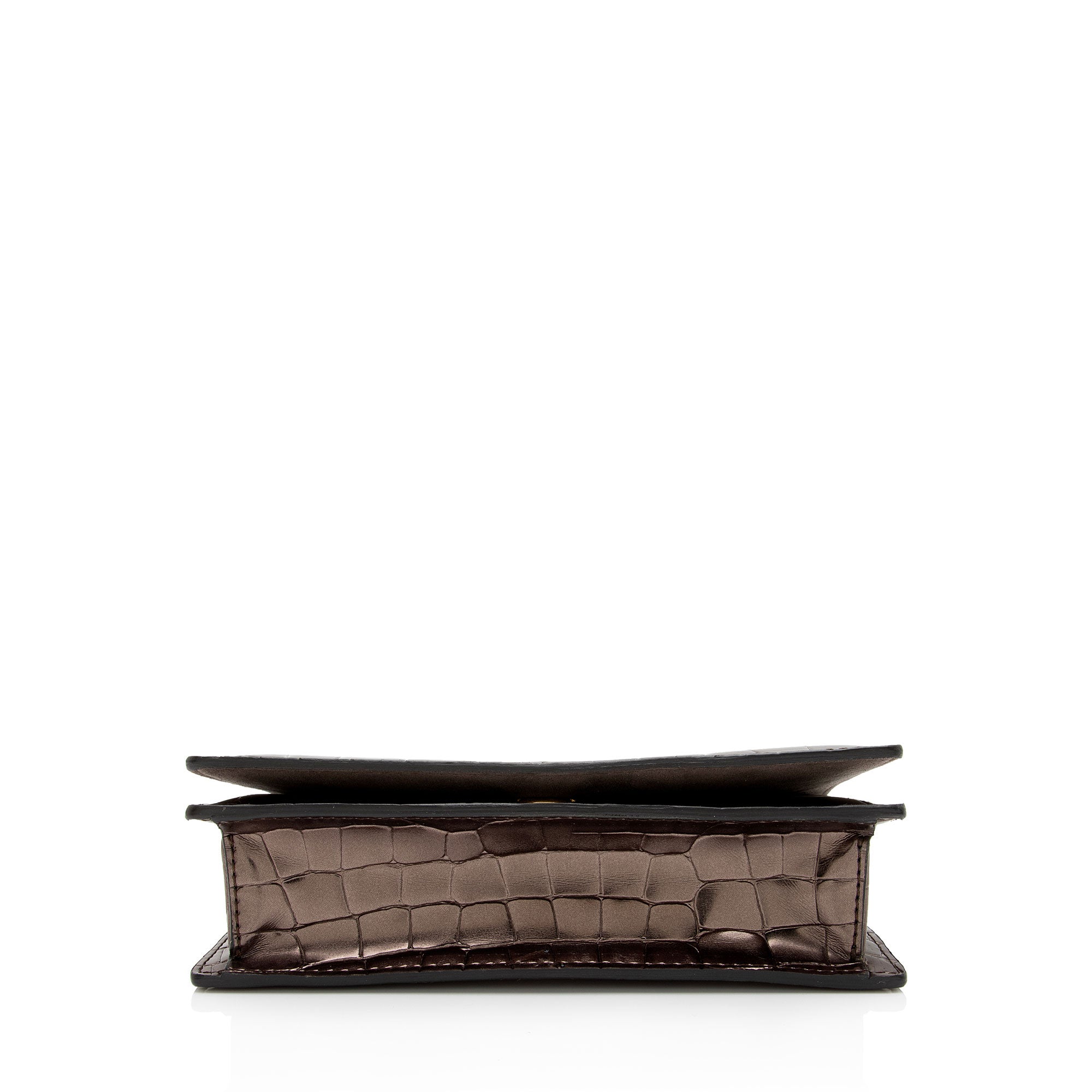 Stella McCartney Metallic Croc Embossed Faux Leather Crossbody (SHF-jT5Kb9)