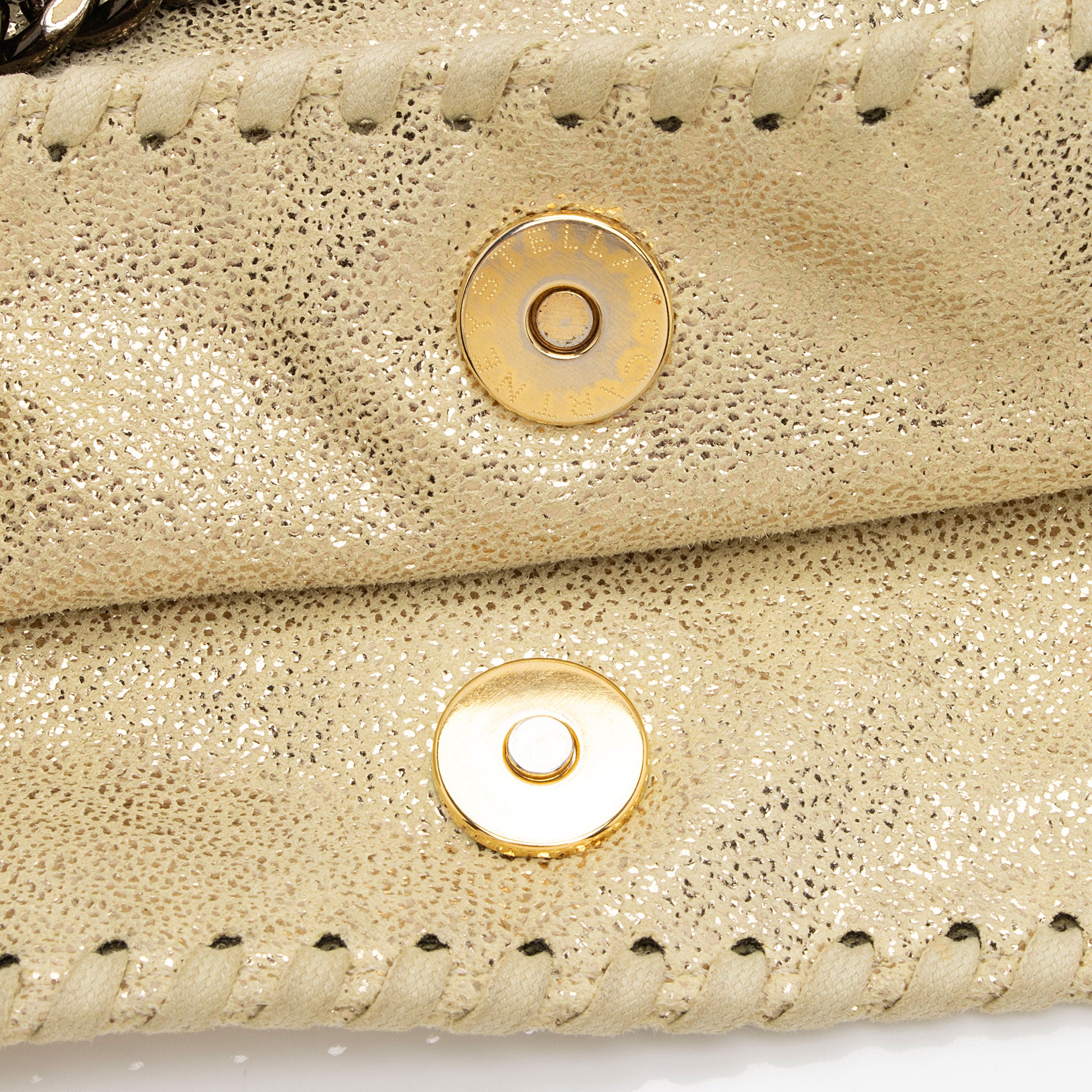 Stella McCartney Metallic Shaggy Deer Falabella Mini Tote (SHF-WcKCnD)
