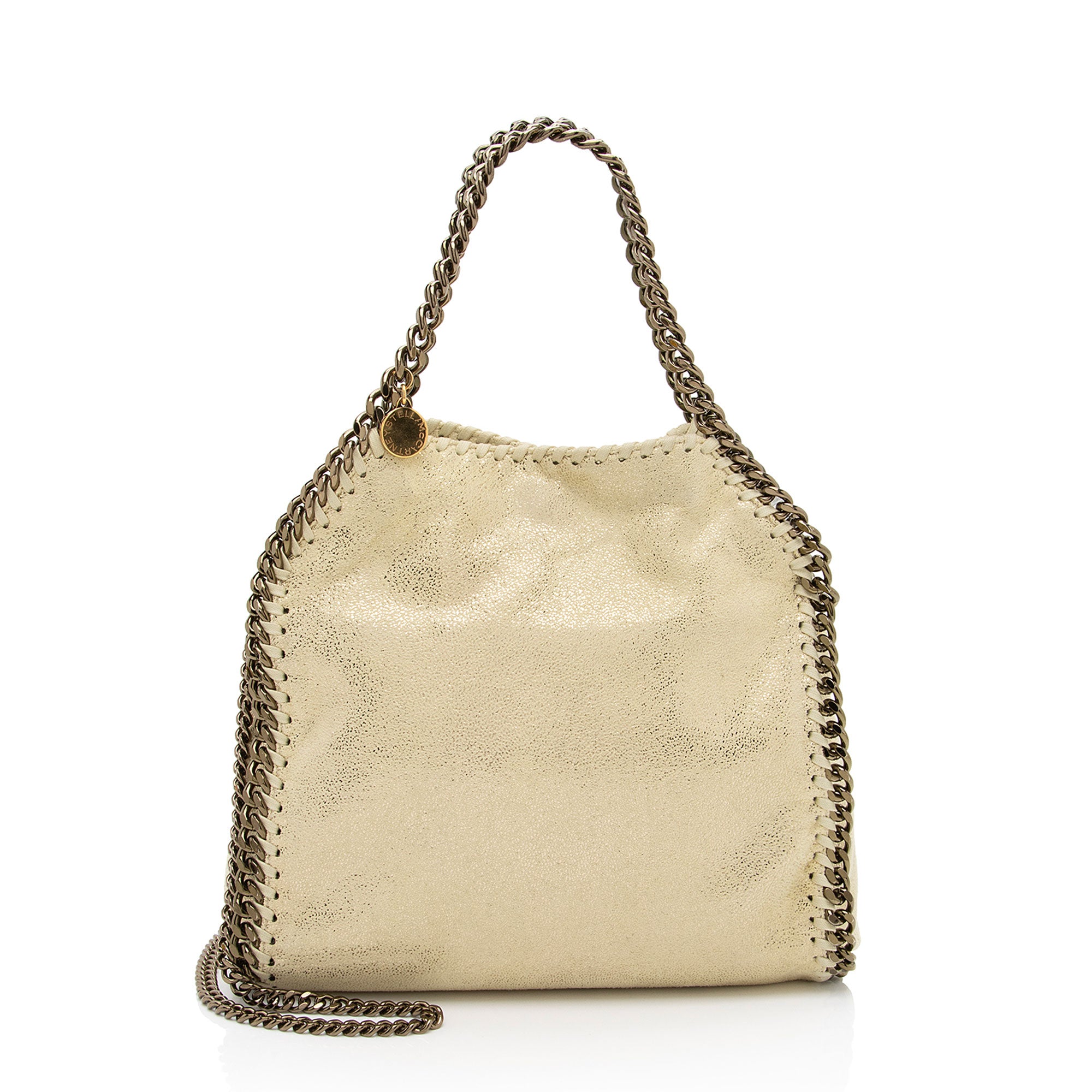 Stella McCartney Metallic Shaggy Deer Falabella Mini Tote (SHF-WcKCnD)