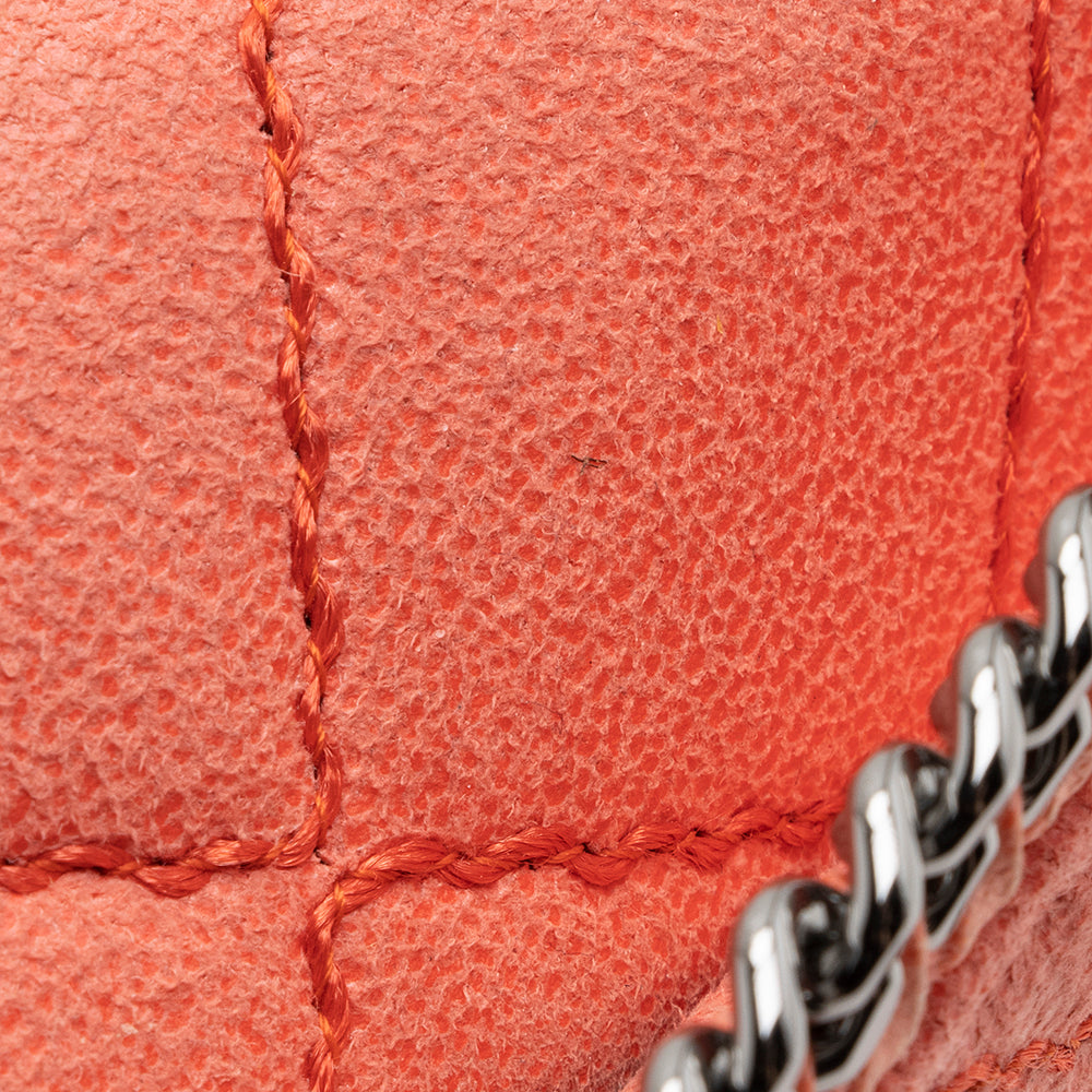 Stella McCartney Quilted Shaggy Deer Falabella Fold Over Large Clutch (SHF-22118)