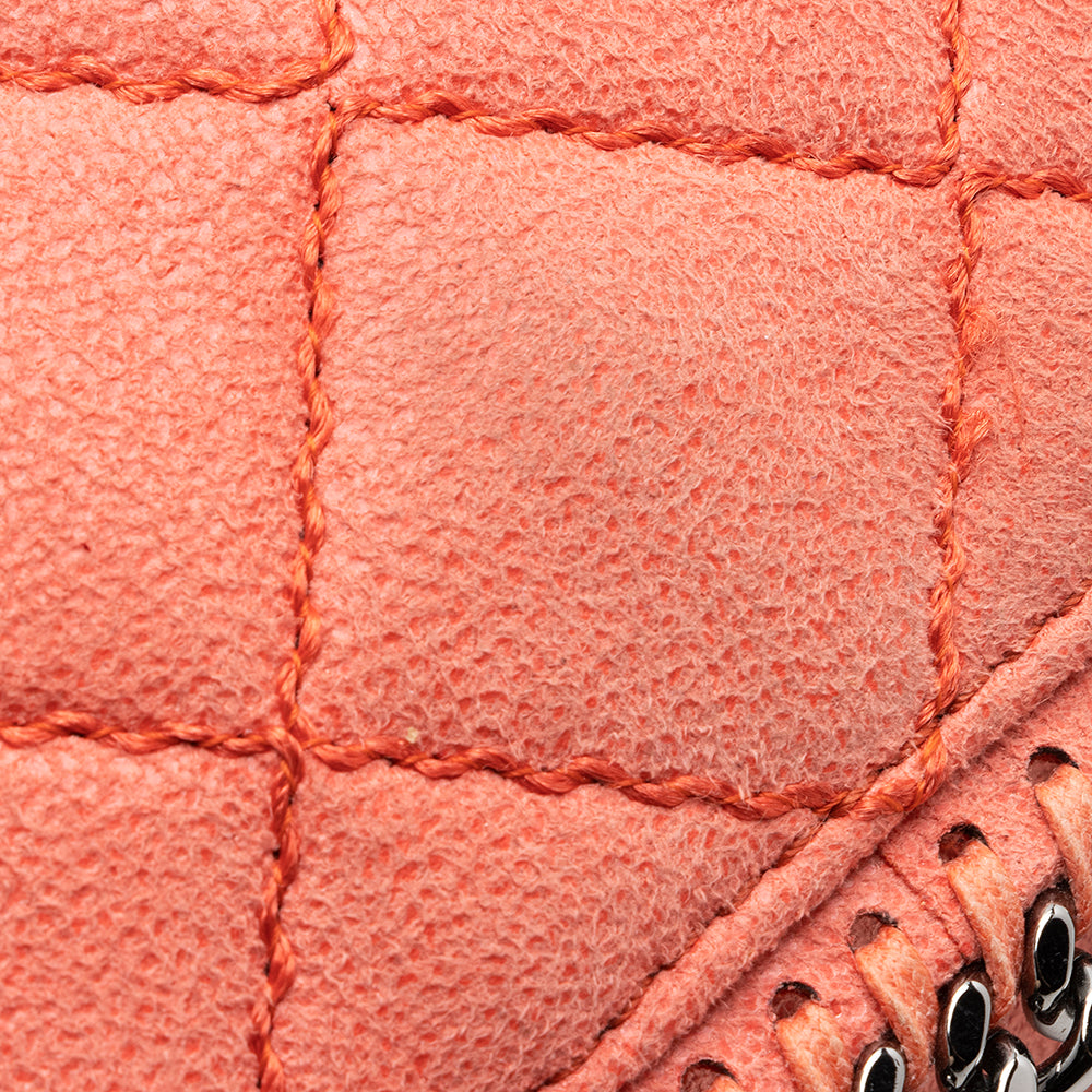 Stella McCartney Quilted Shaggy Deer Falabella Fold Over Large Clutch (SHF-22118)