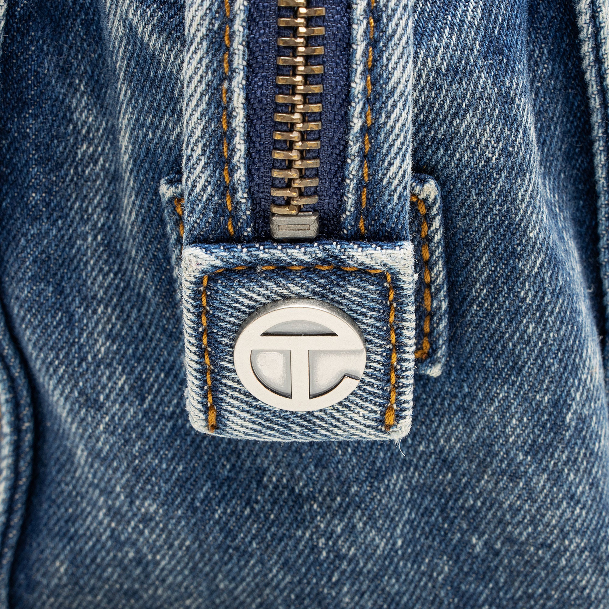 Telfar Denim Medium Shopping Tote