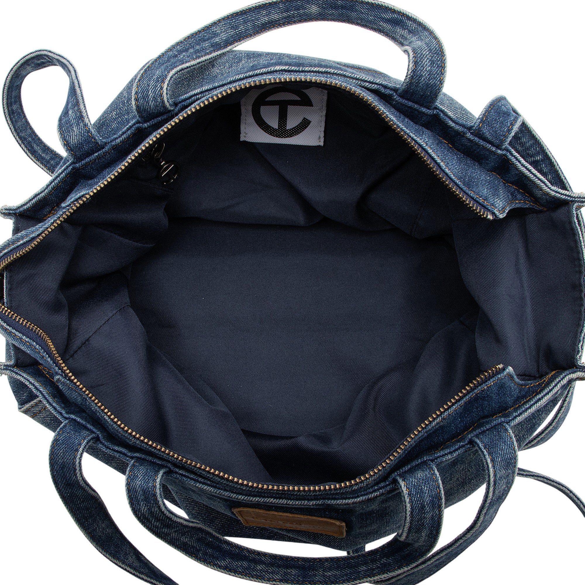 Telfar Denim Medium Shopping Tote