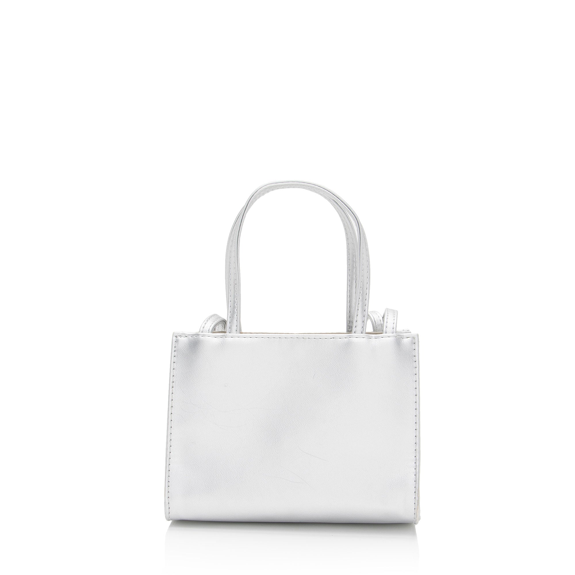 Telfar Metallic Faux Leather Small Shopping Tote (SHF-FJiHqF)