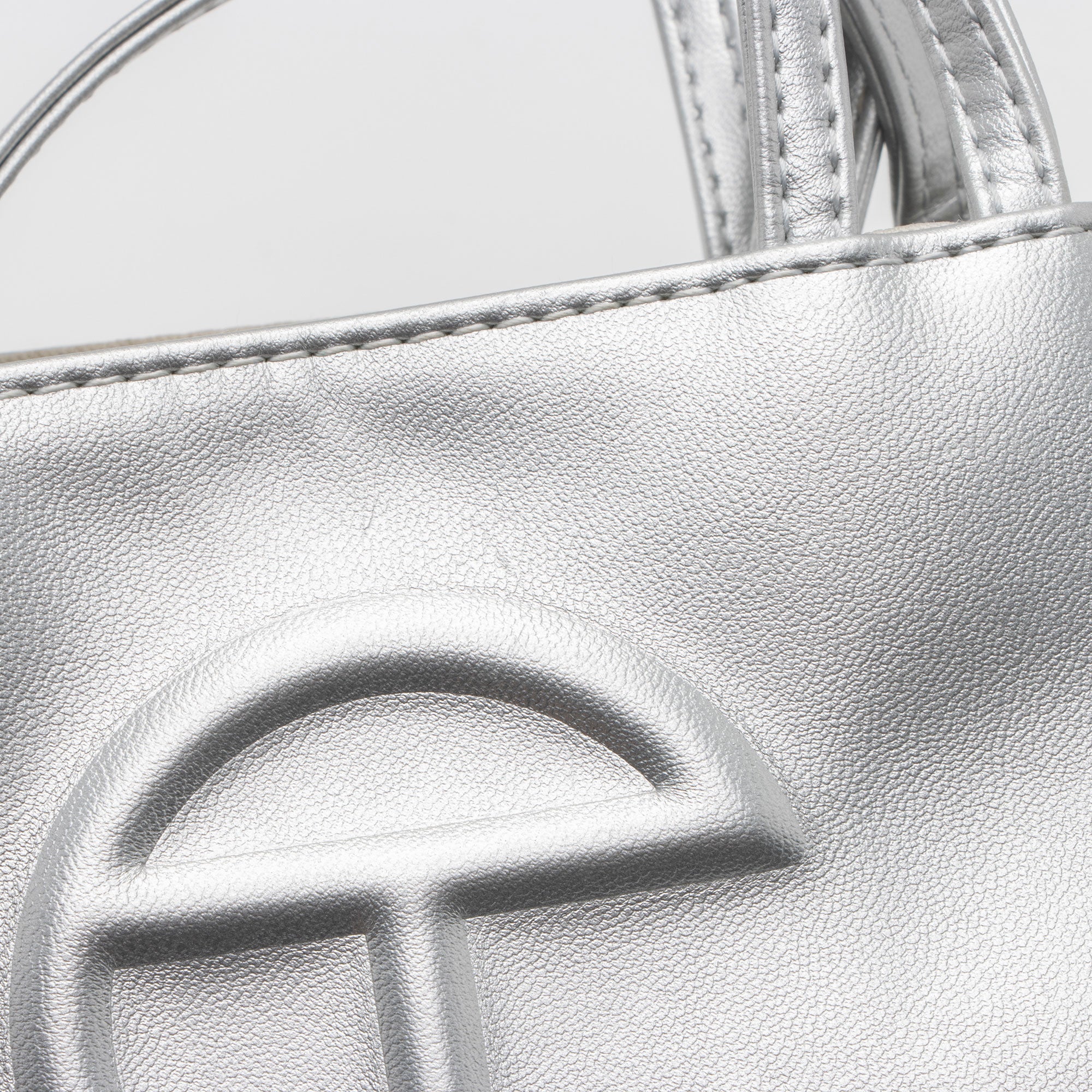 Telfar Metallic Faux Leather Small Shopping Tote (SHF-FJiHqF)