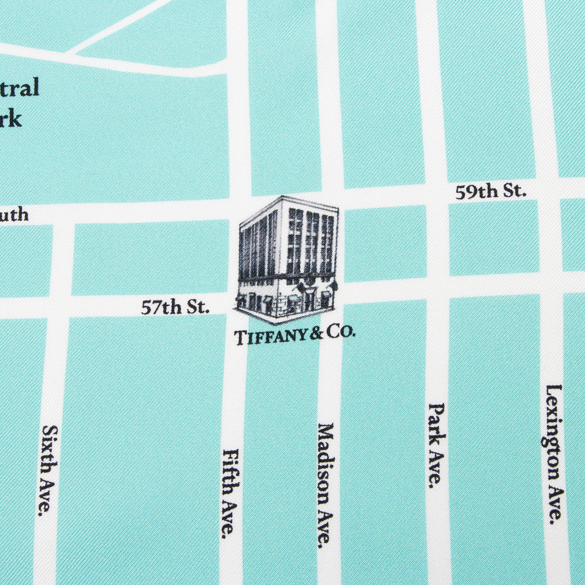 Tiffany Silk Manhattan Map 45cm Scarf