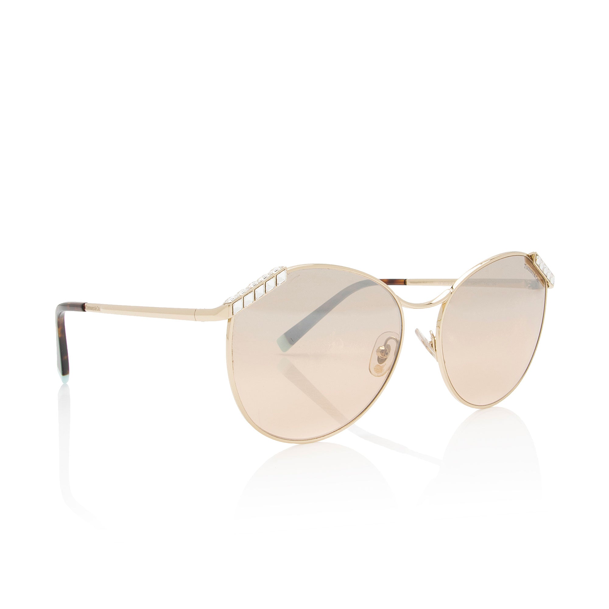 Tiffany & Co. Crystal Aviator Sunglasses (SHF-gWPkeX)