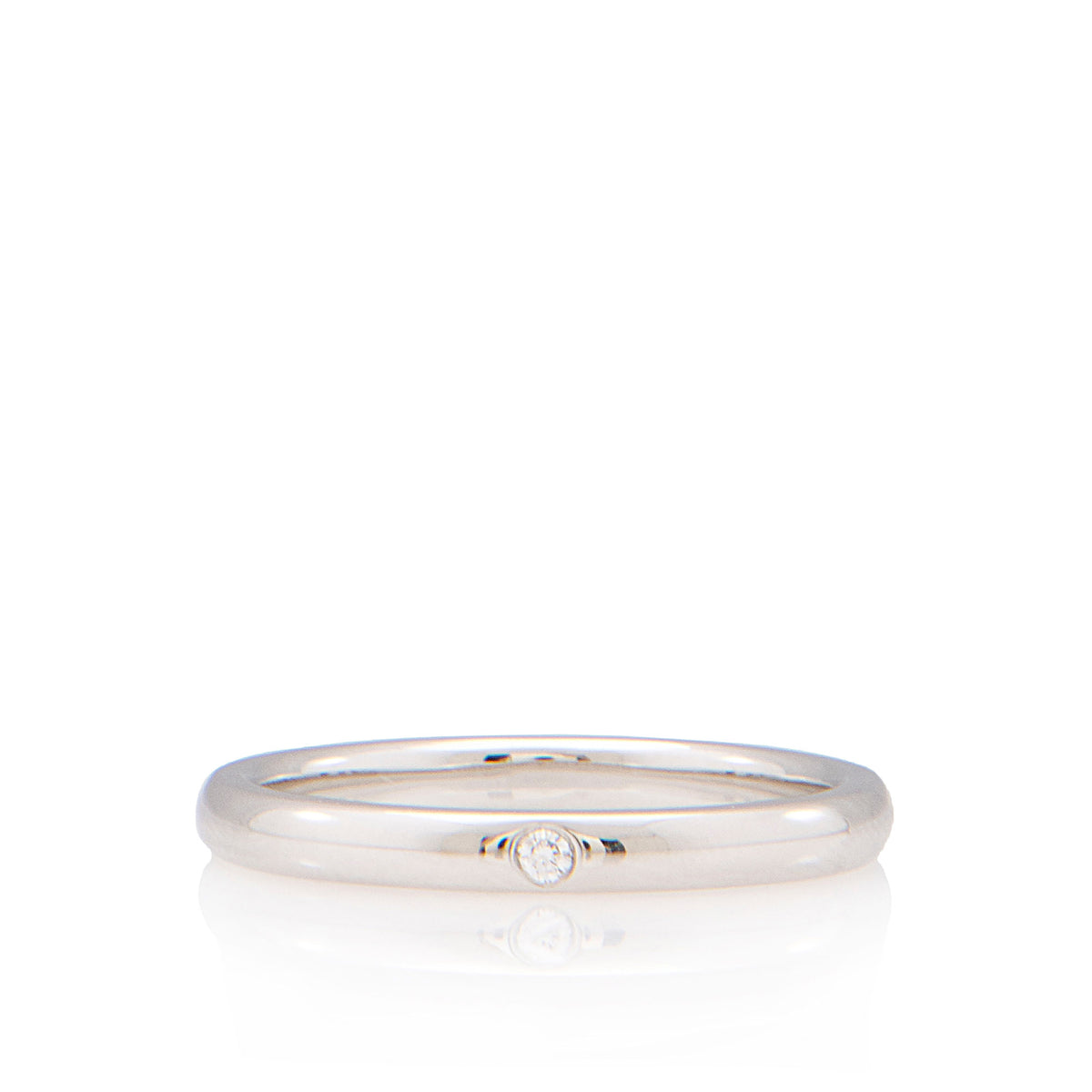 Tiffany & Co. Elsa Peretti Platinum Diamond Ring - Size 8