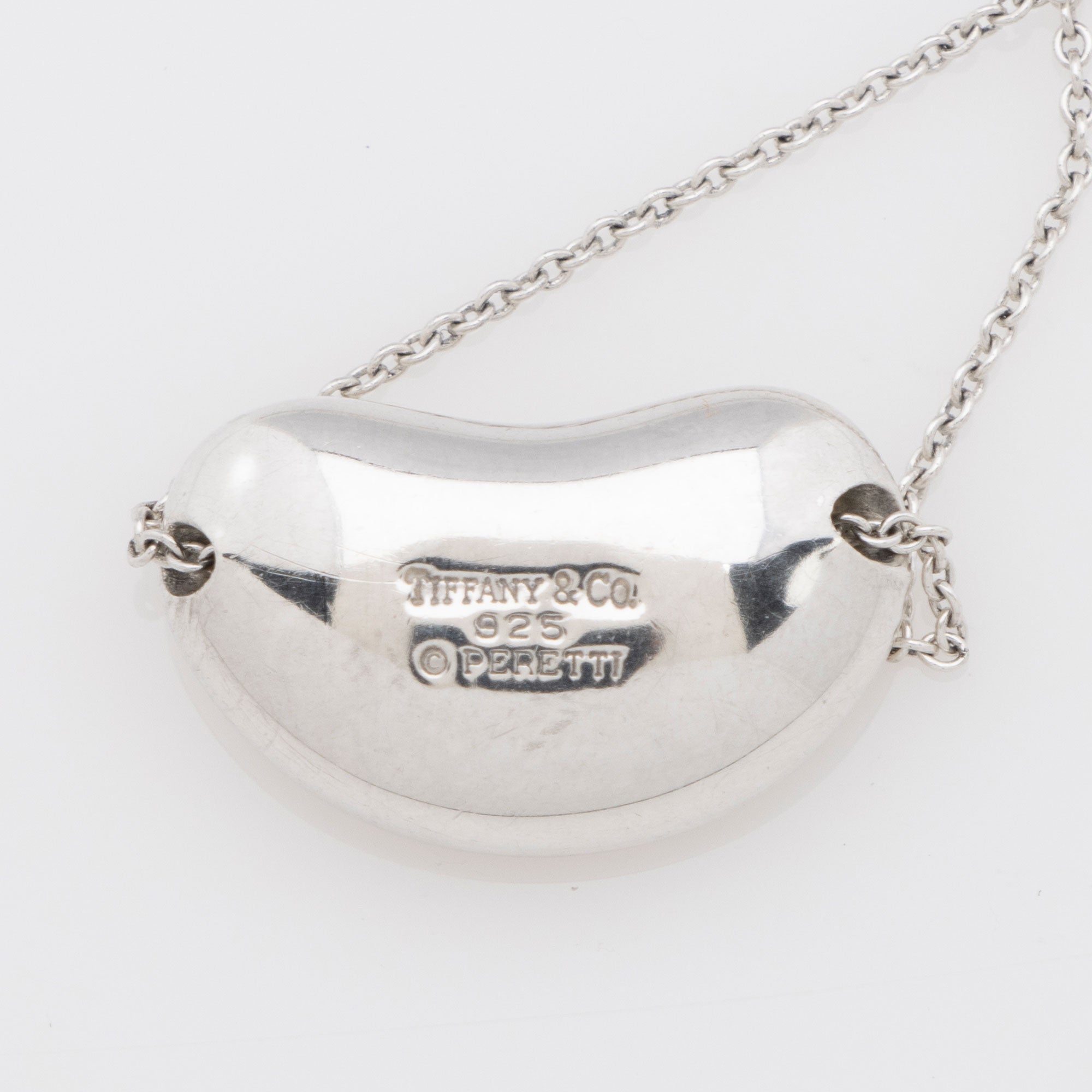 Tiffany & Co. Elsa Peretti Sterling Silver Bean 20mm Necklace