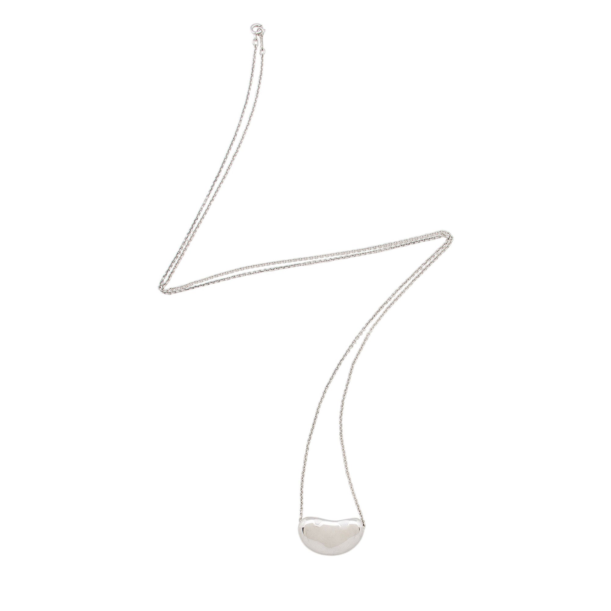 Tiffany & Co. Elsa Peretti Sterling Silver Bean 25mm Necklace