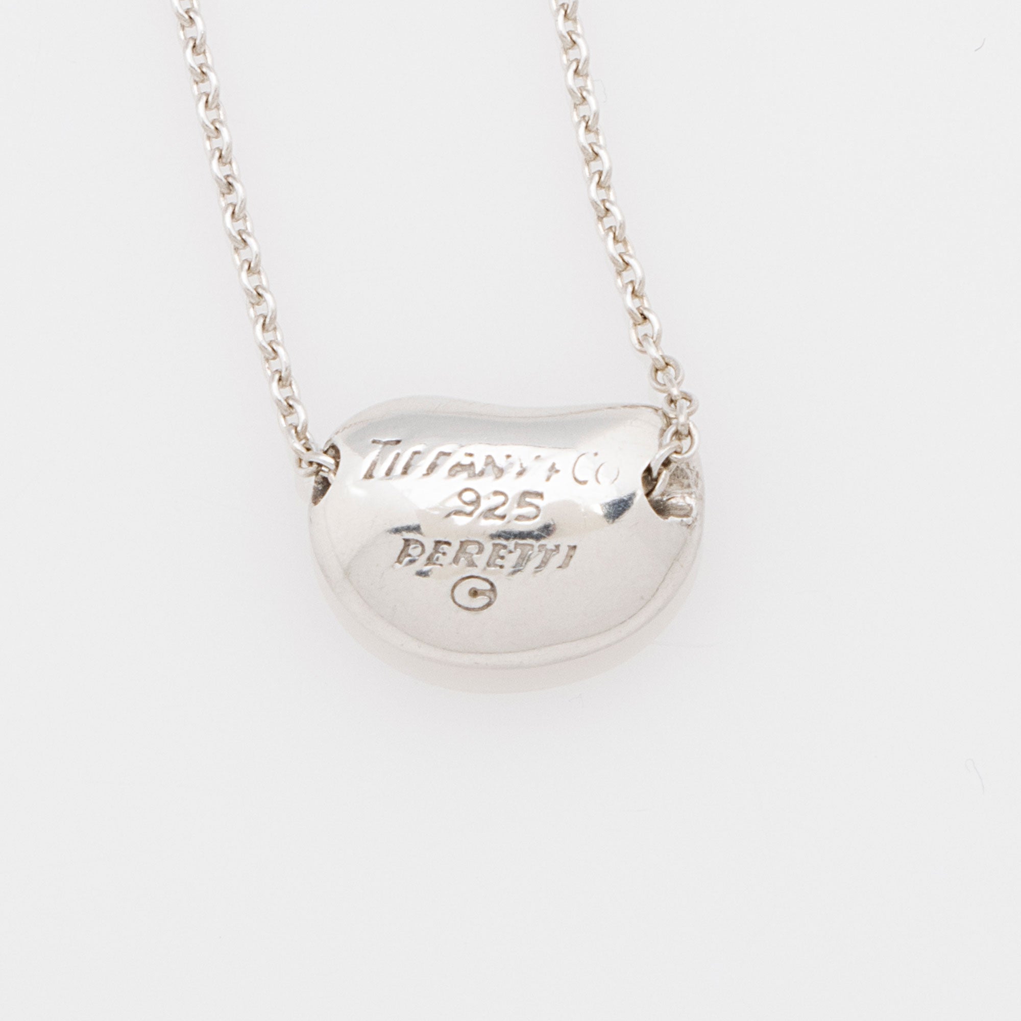 Tiffany & Co. Elsa Peretti Sterling Silver Bean 9mm Necklace