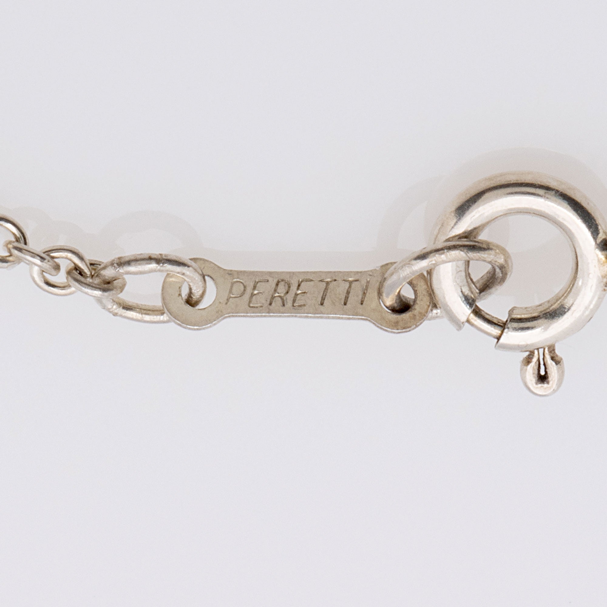 Tiffany & Co. Elsa Peretti Sterling Silver Bean Large Necklace (SHF-iwruyM)