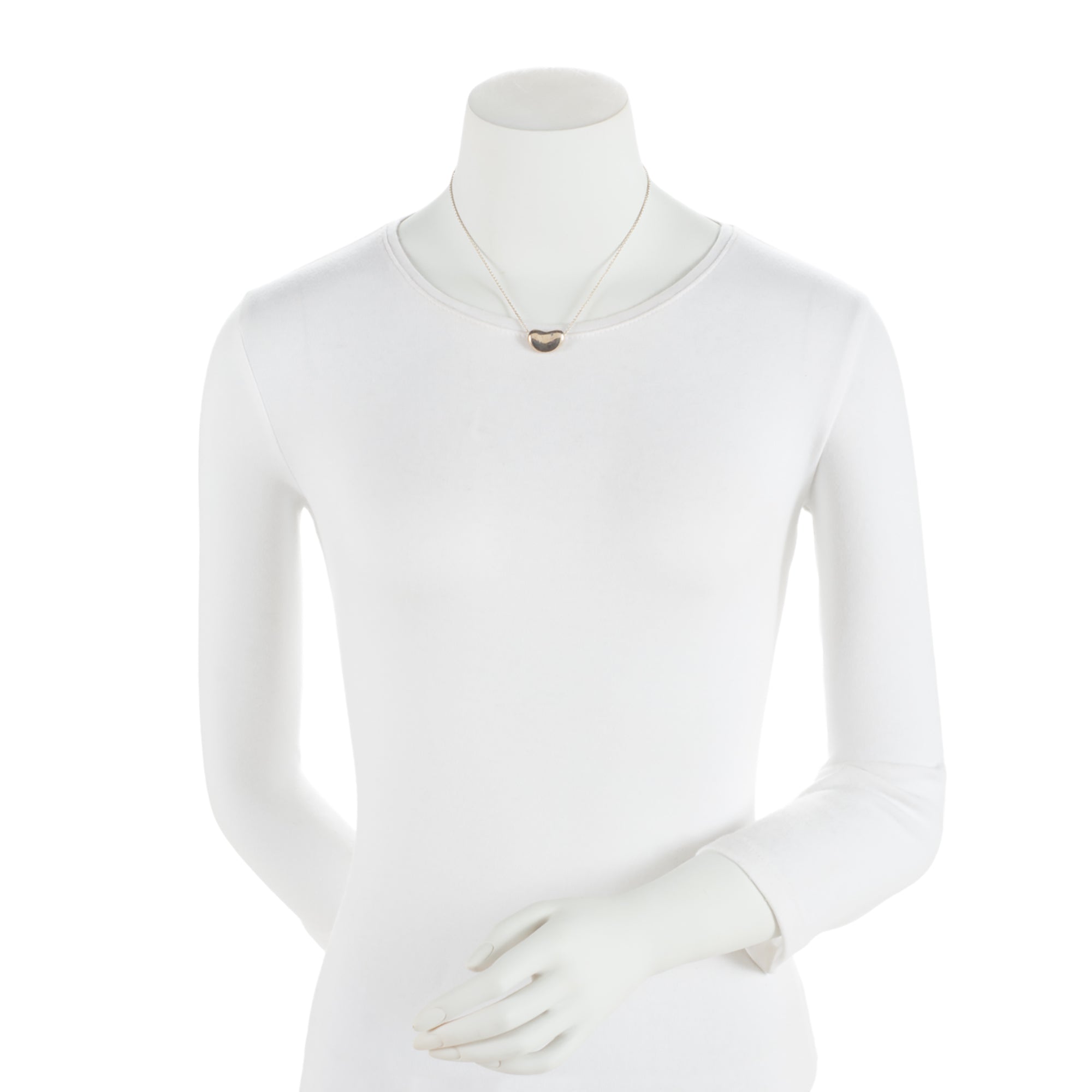 Tiffany & Co. Elsa Peretti Sterling Silver Bean Large Necklace (SHF-iwruyM)
