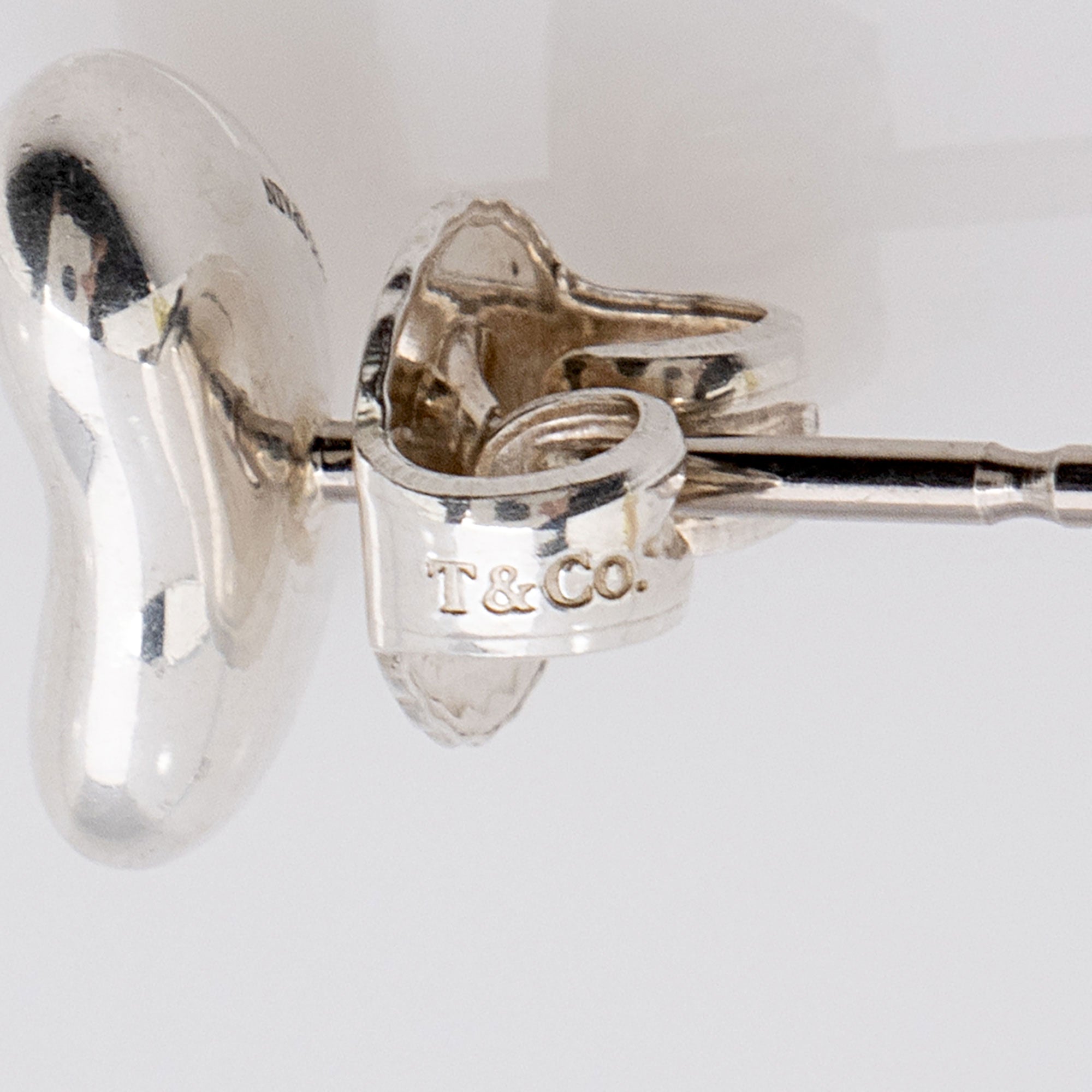 Tiffany & Co. Elsa Peretti Sterling Silver Bean Stud Earrings (SHF-aYUG6u)