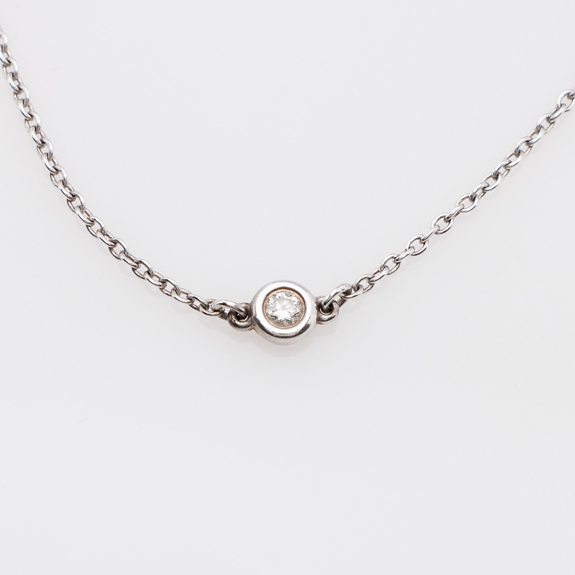 Tiffany & Co. Elsa Peretti Sterling Silver Diamonds By The Yard Station Bracelet (SHF-s0Bzor)