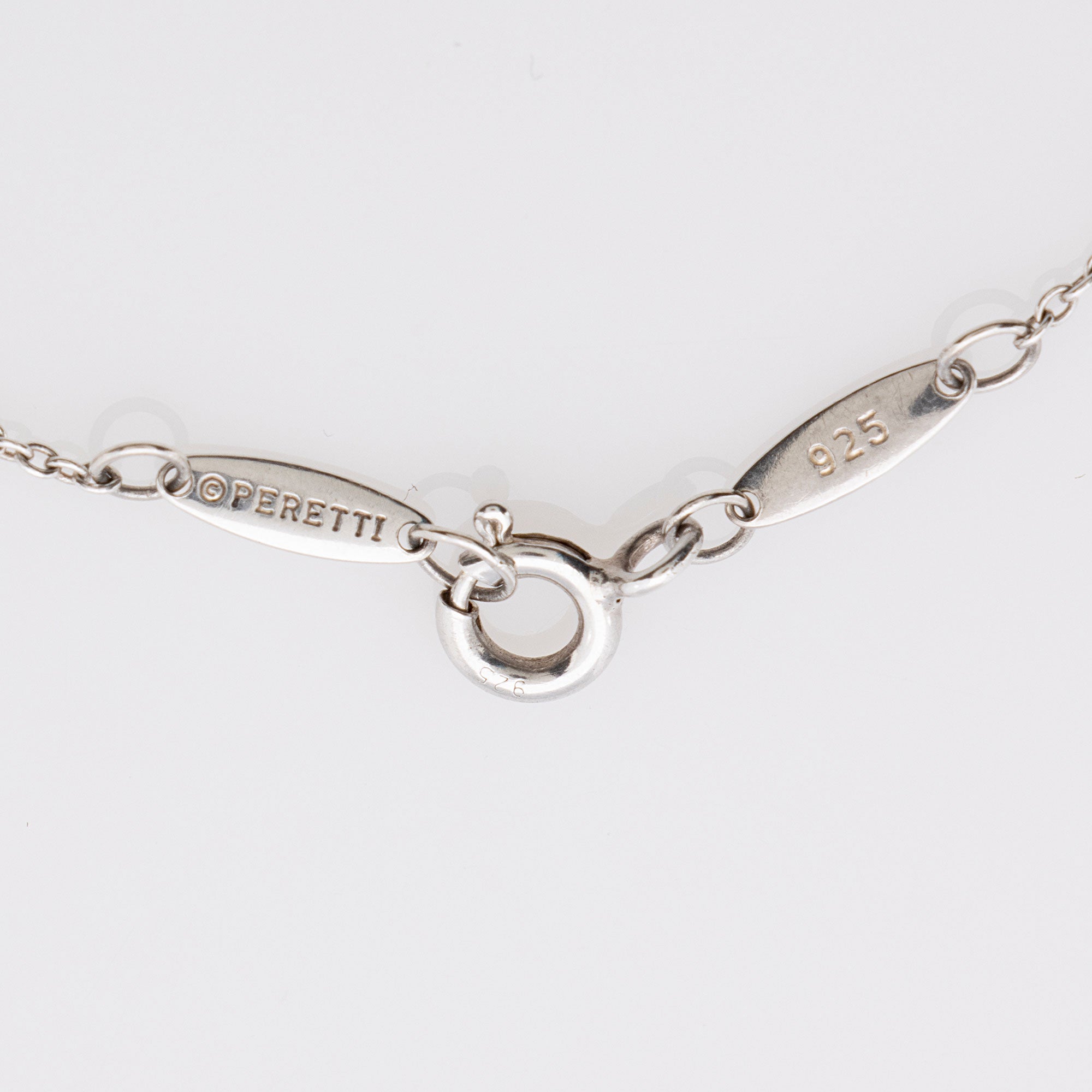 Tiffany & Co. Elsa Peretti Sterling Silver Diamonds By The Yard Station Bracelet (SHF-s0Bzor)