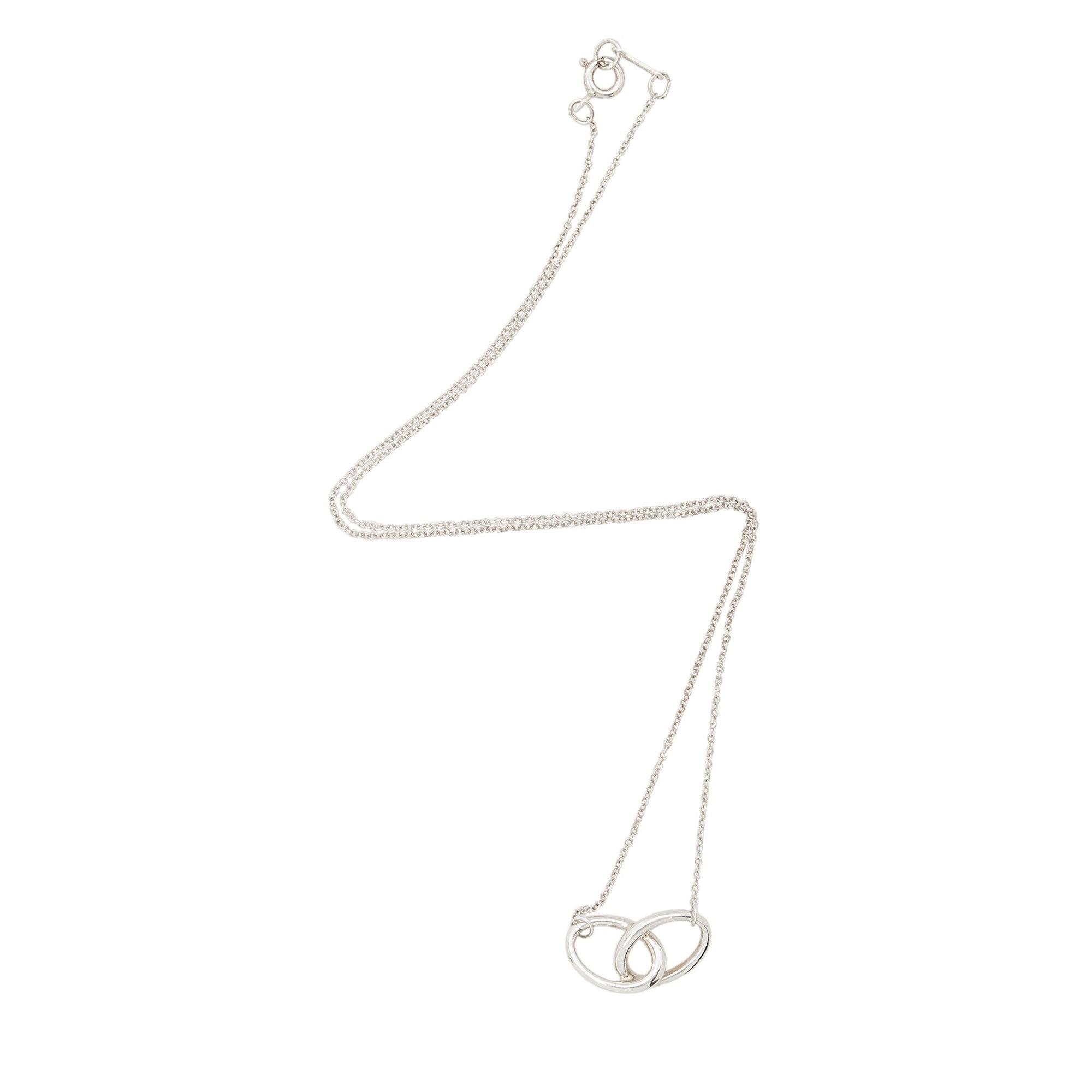 Tiffany & Co. Elsa Peretti Sterling Silver Double Loop Necklace