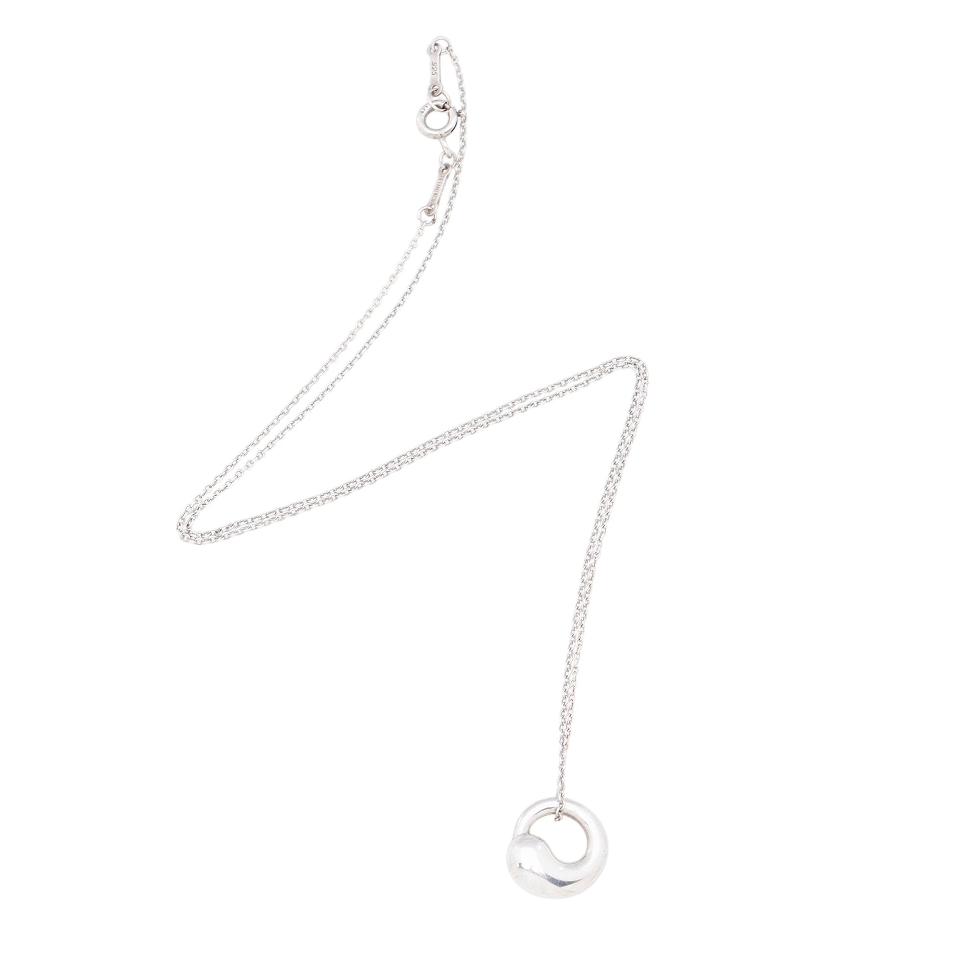 Tiffany & Co. Elsa Peretti Sterling Silver Eternal Circle Necklace