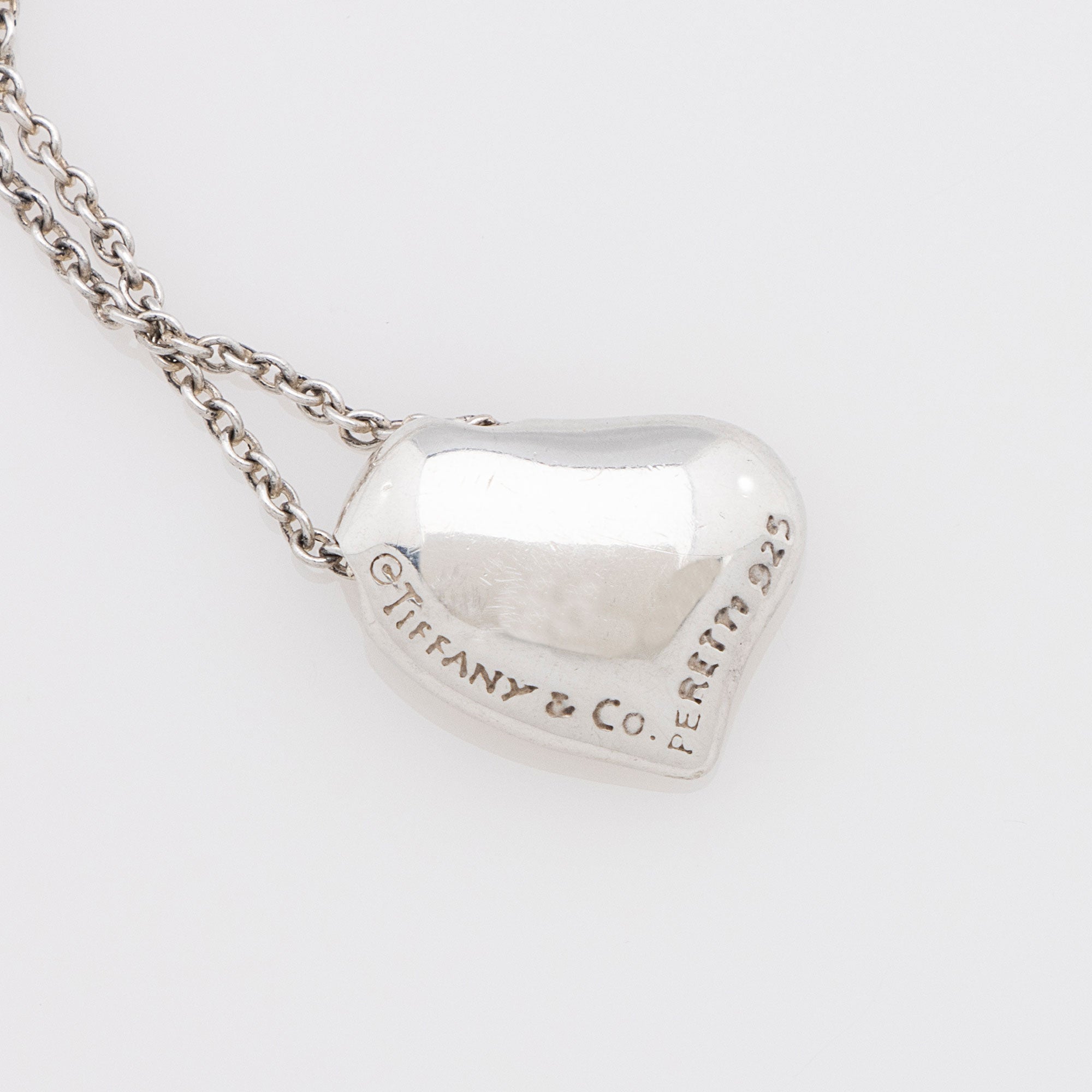 Tiffany & Co. Elsa Peretti Sterling Silver Full Heart Necklace