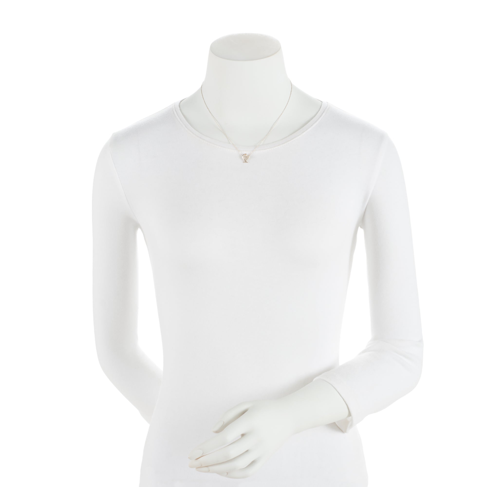 Tiffany & Co. Paloma Picasso Sterling Silver Loving Heart Necklace (SHF-wbxXT5)