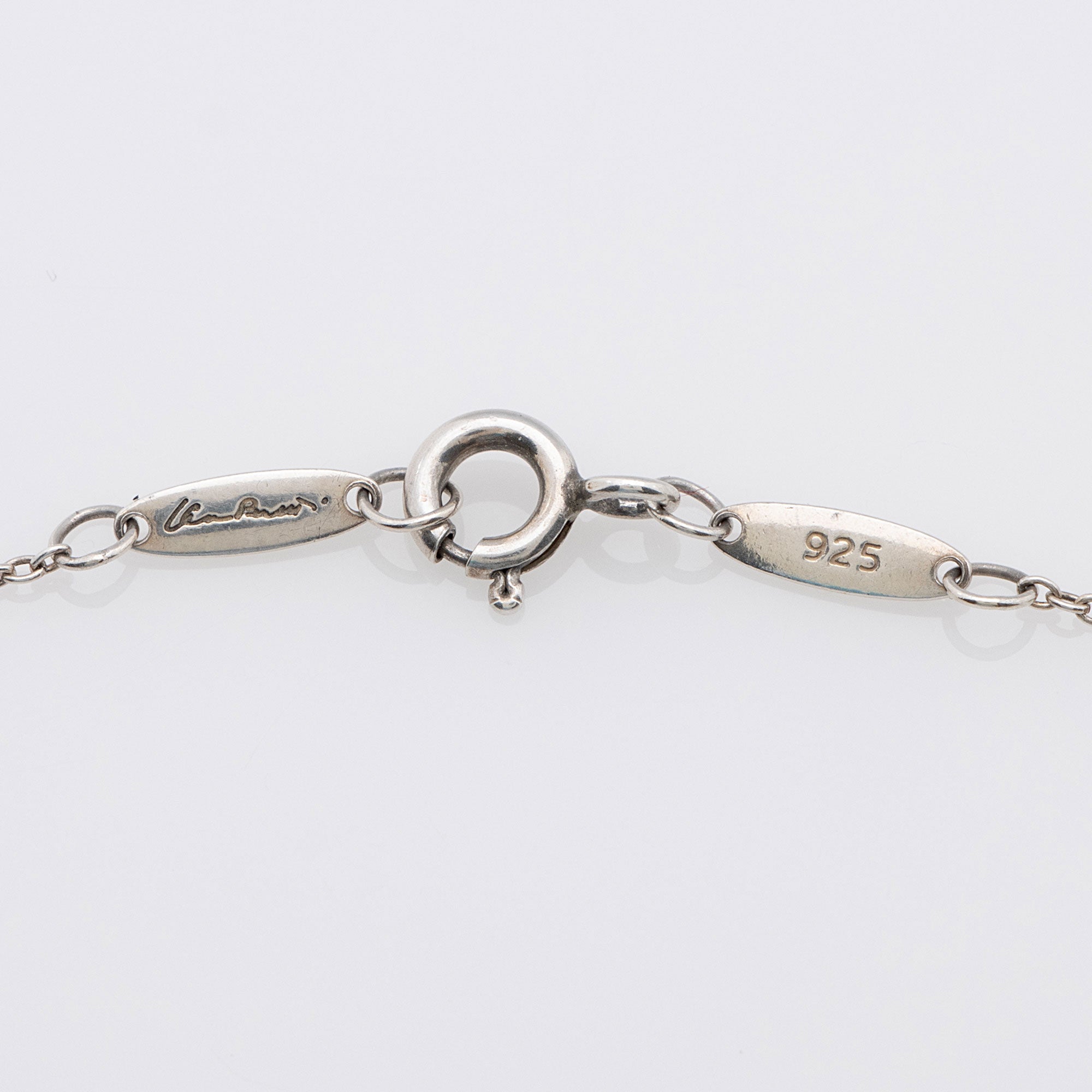 Tiffany & Co. Elsa Peretti Sterling Silver Open Heart 16mm Small Necklace