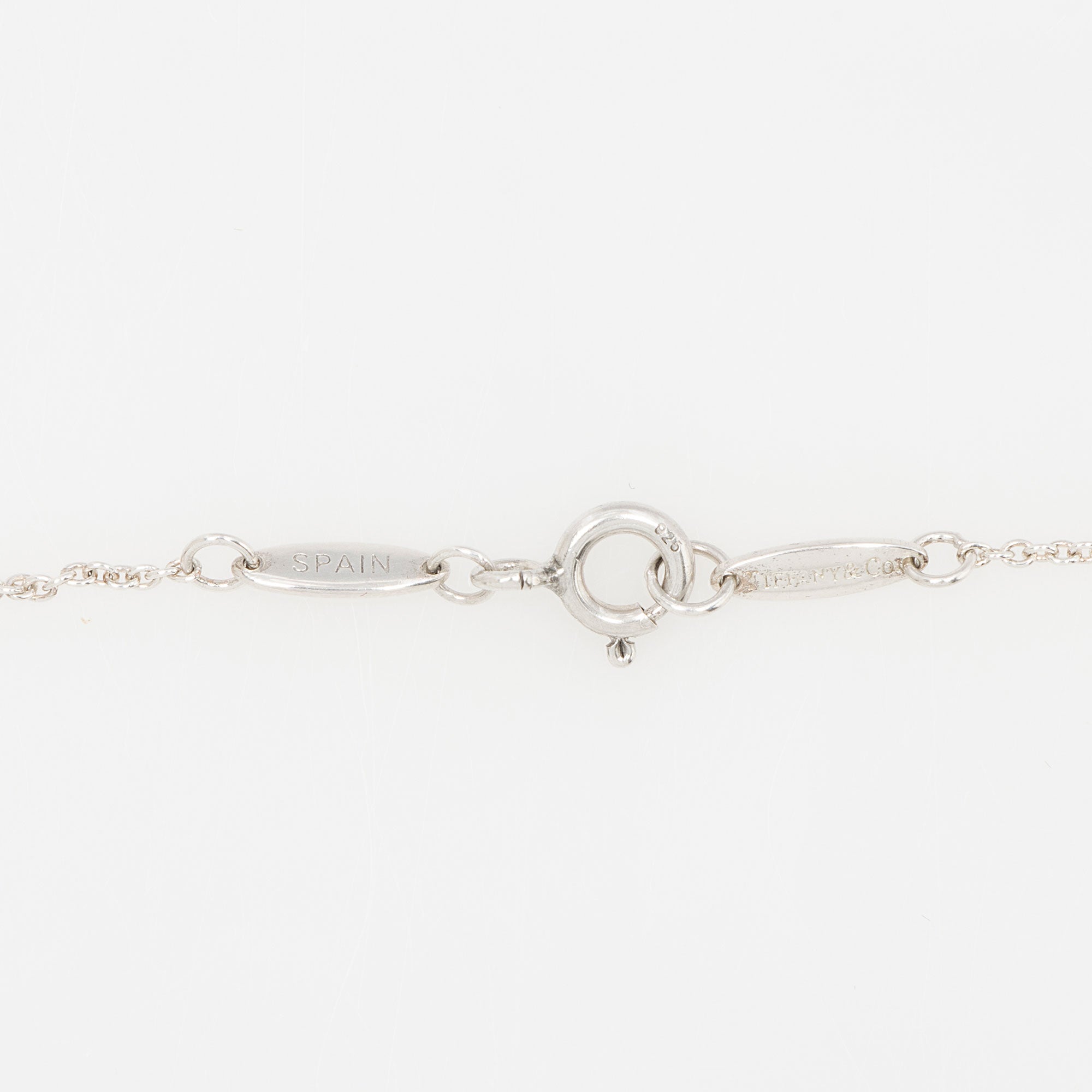 Tiffany & Co. Elsa Peretti Sterling Silver Open Heart 16mm Small Necklace