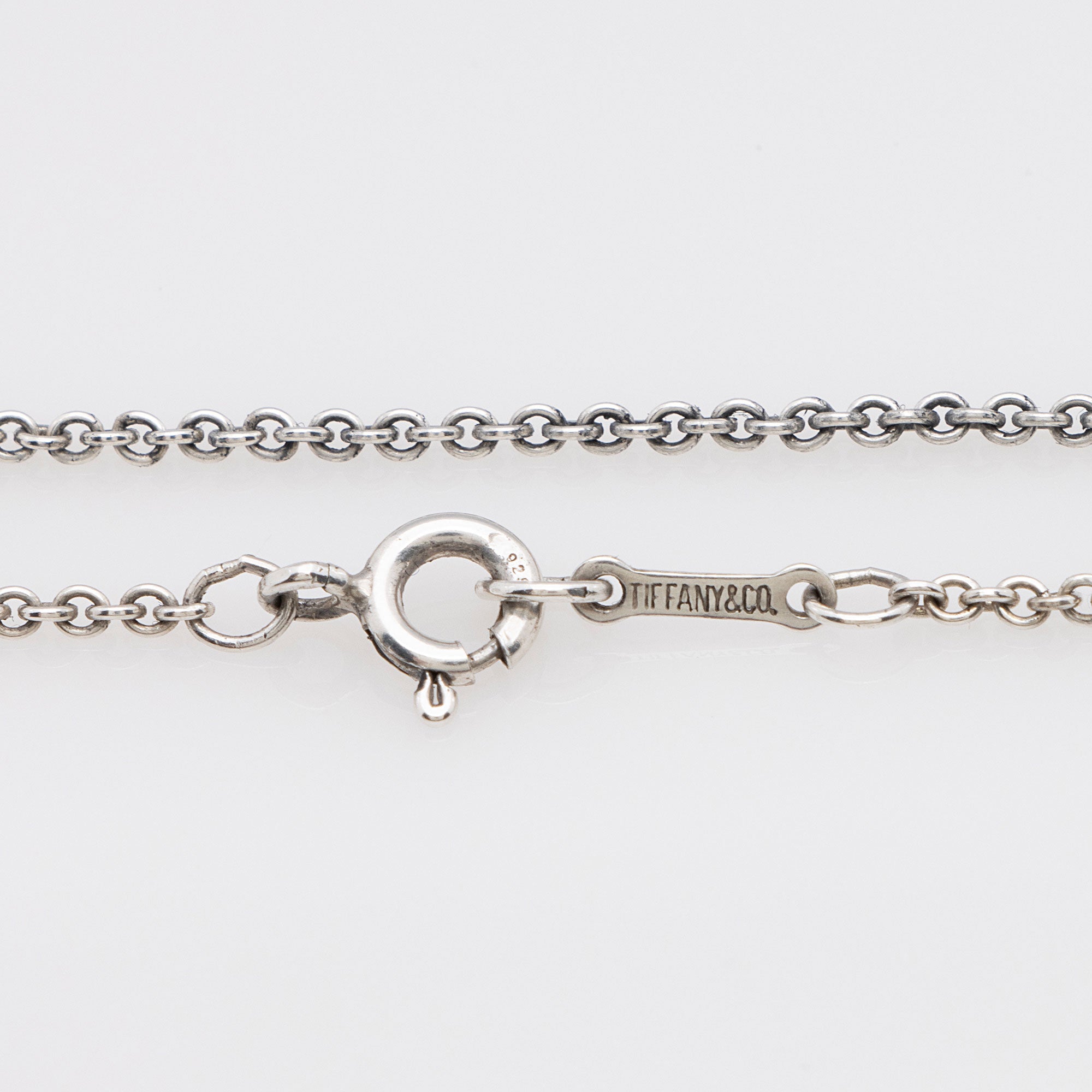 Tiffany & Co. Elsa Peretti Sterling Silver Open Heart 22mm Necklace