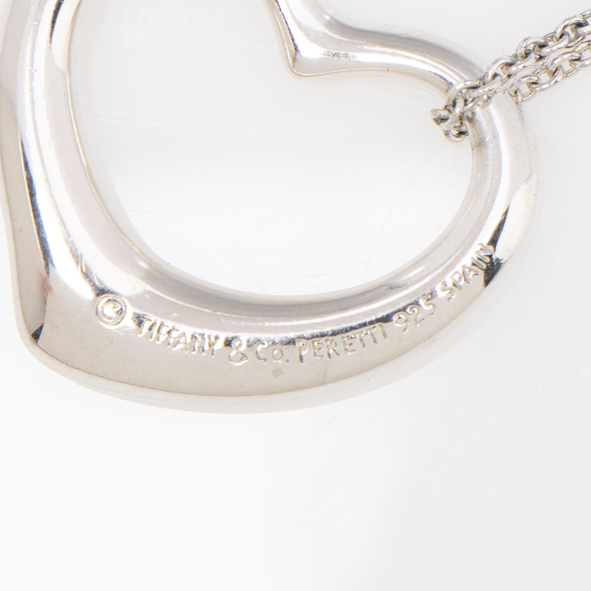 Tiffany & Co. Elsa Peretti Sterling Silver Open Heart 27mm Large Necklace