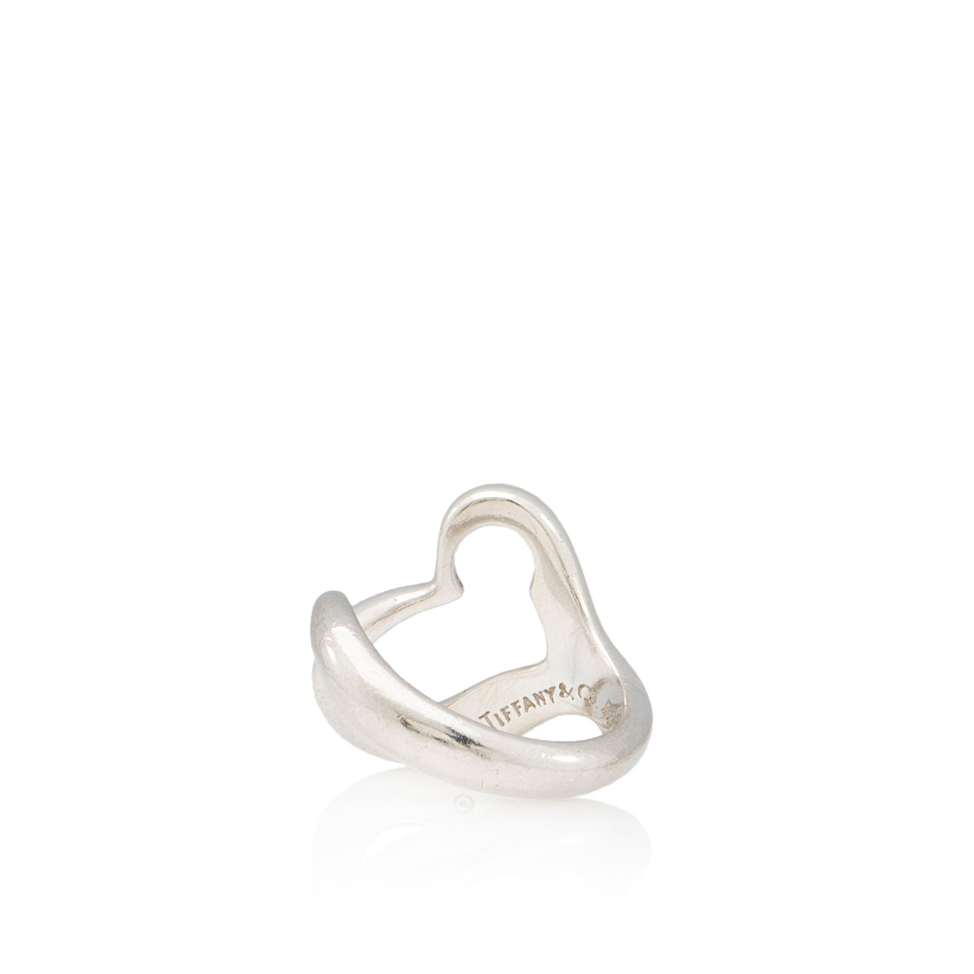 Tiffany & Co. Elsa Peretti Sterling Silver Open Heart Ring - Size 6 3/4