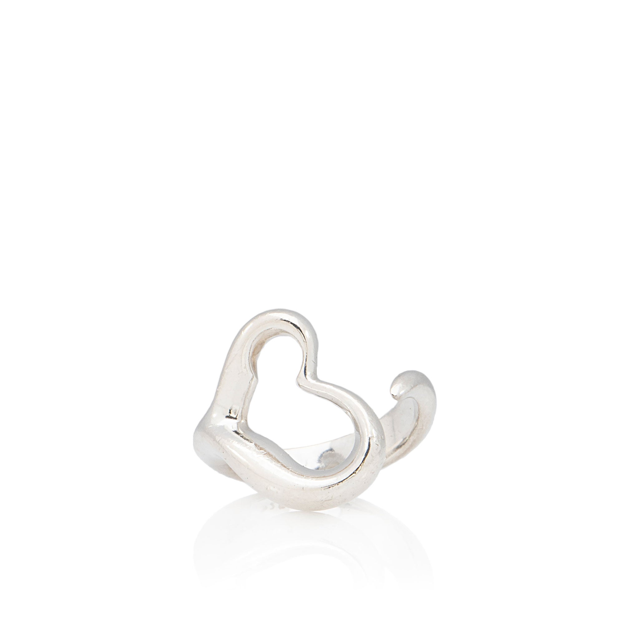 Tiffany & Co. Elsa Peretti Sterling Silver Open Heart Ring - Size 6 3/4