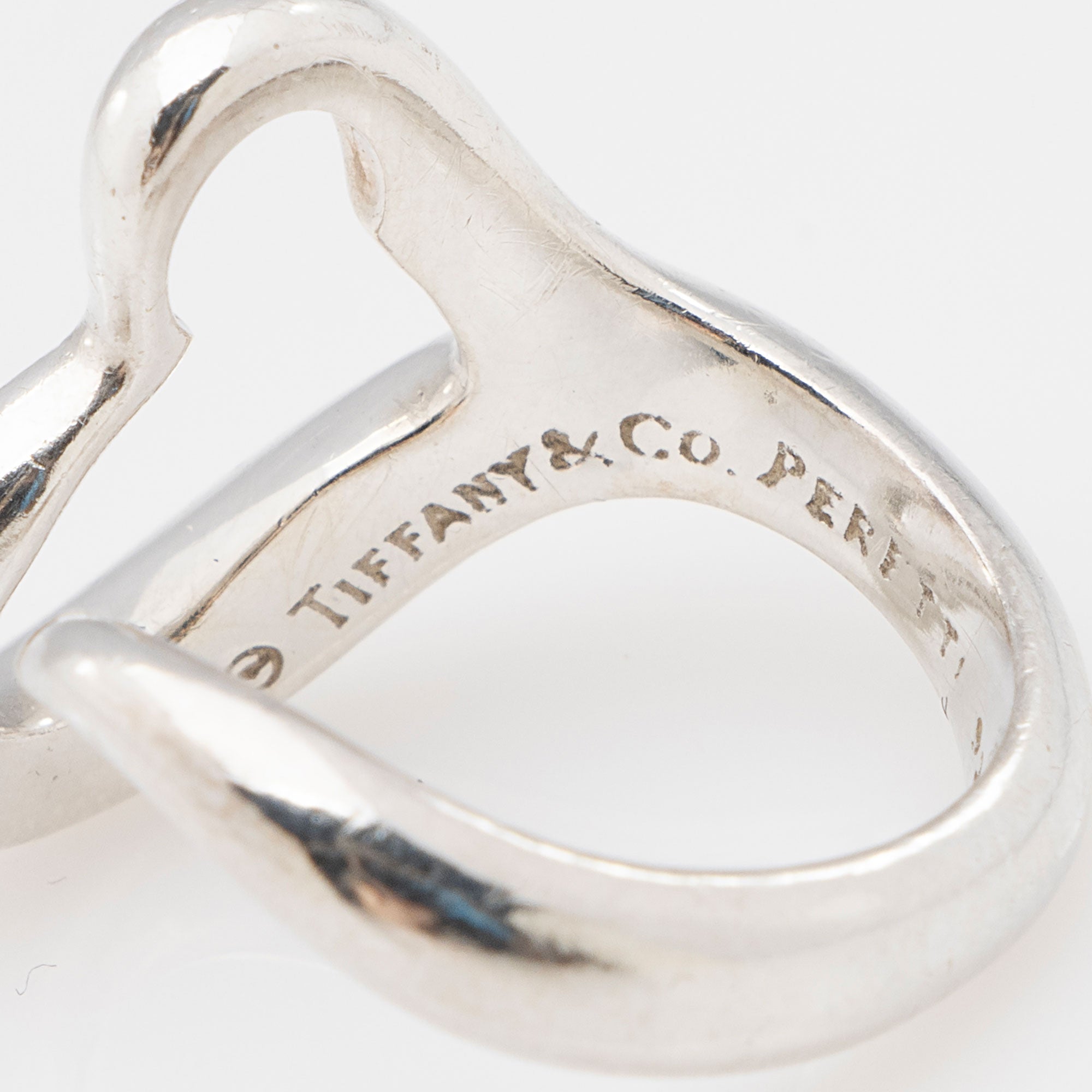 Tiffany & Co. Elsa Peretti Sterling Silver Open Heart Ring - Size 6 3/4