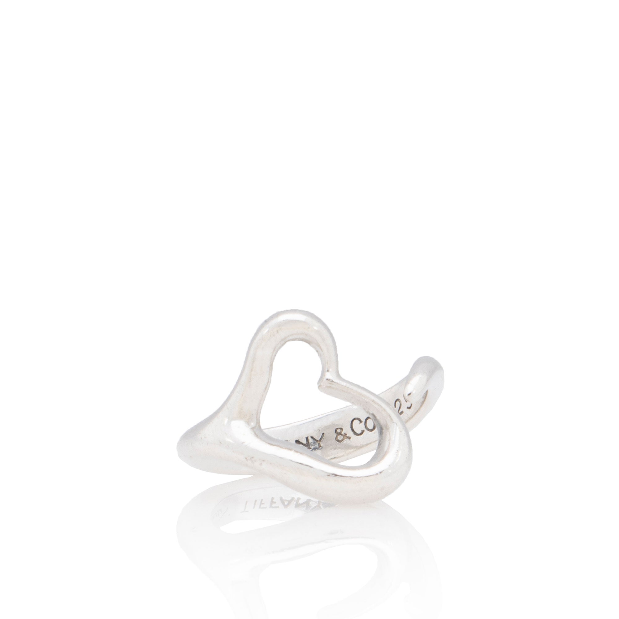 Tiffany & Co. Elsa Peretti Sterling Silver Open Heart Ring - Size 6 (SHF-3Cb1Op)