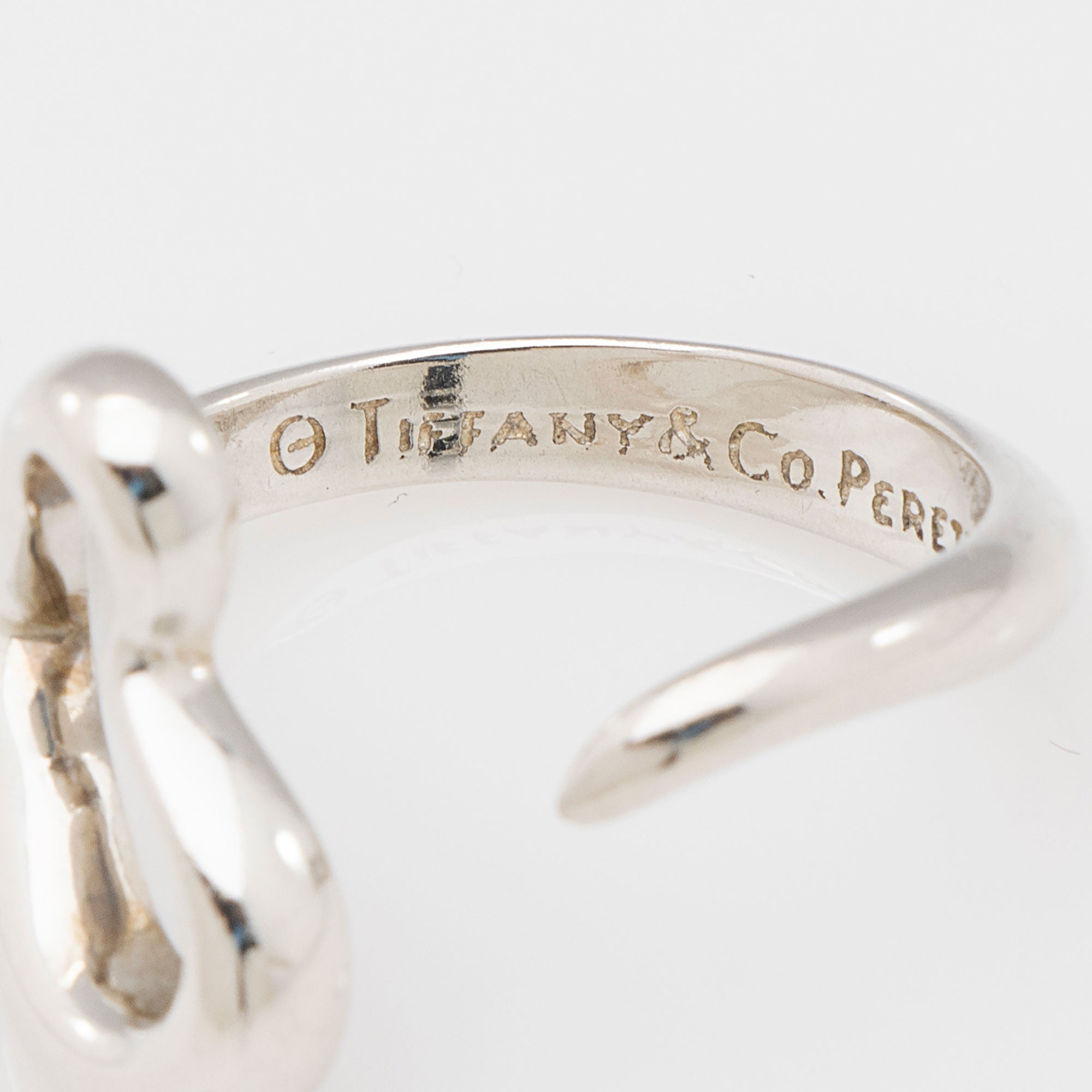 Tiffany & Co. Elsa Peretti Sterling Silver Open Heart Ring - Size 7
