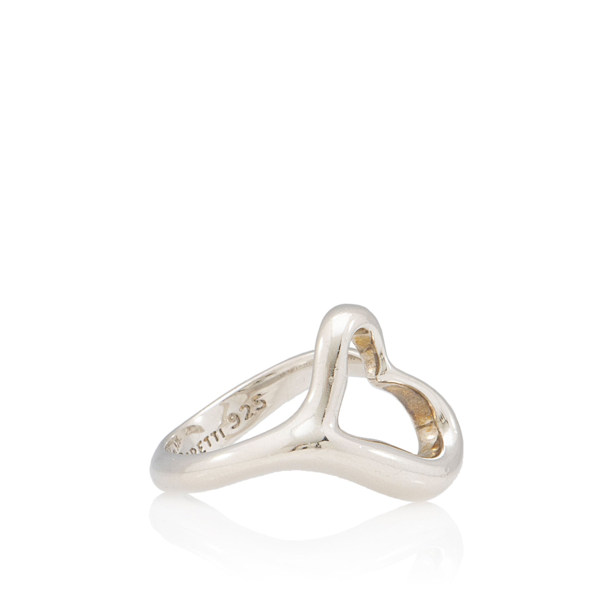 Tiffany & Co. Elsa Peretti Sterling Silver Open Heart Ring - Size 7