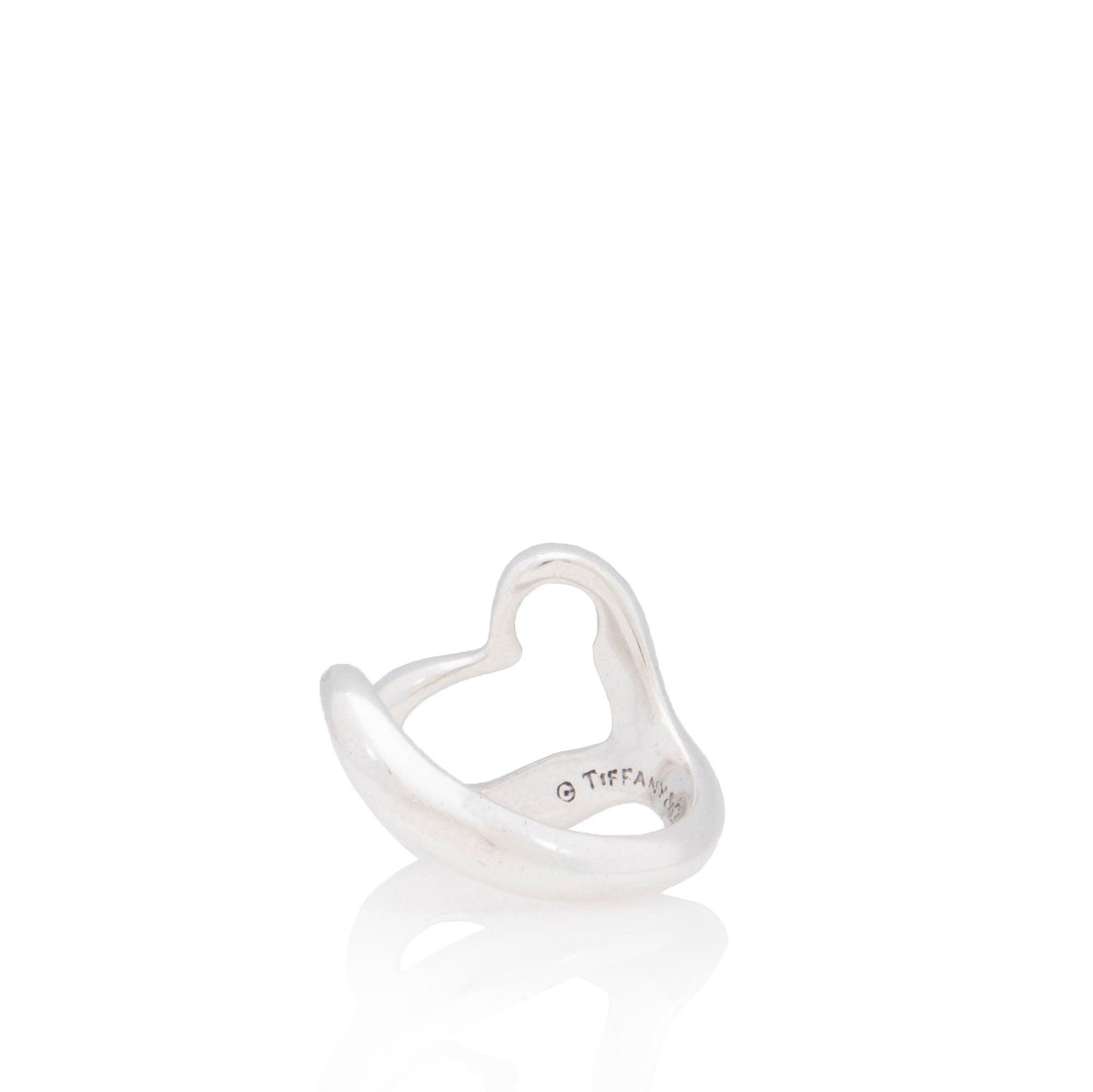 Tiffany & Co. Elsa Peretti Sterling Silver Open Heart Ring - Size 8 (SHF-g9NOup)