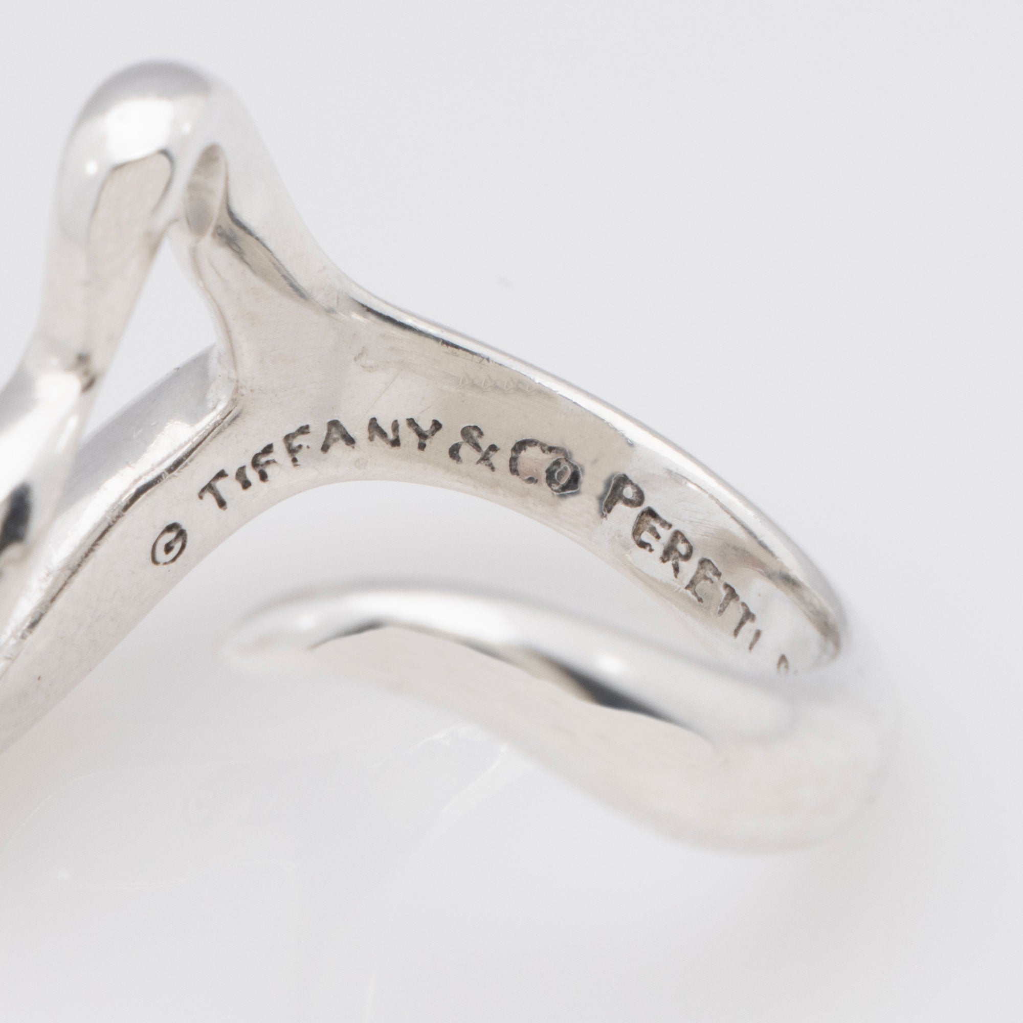 Tiffany & Co. Elsa Peretti Sterling Silver Open Heart Ring - Size 8 (SHF-g9NOup)