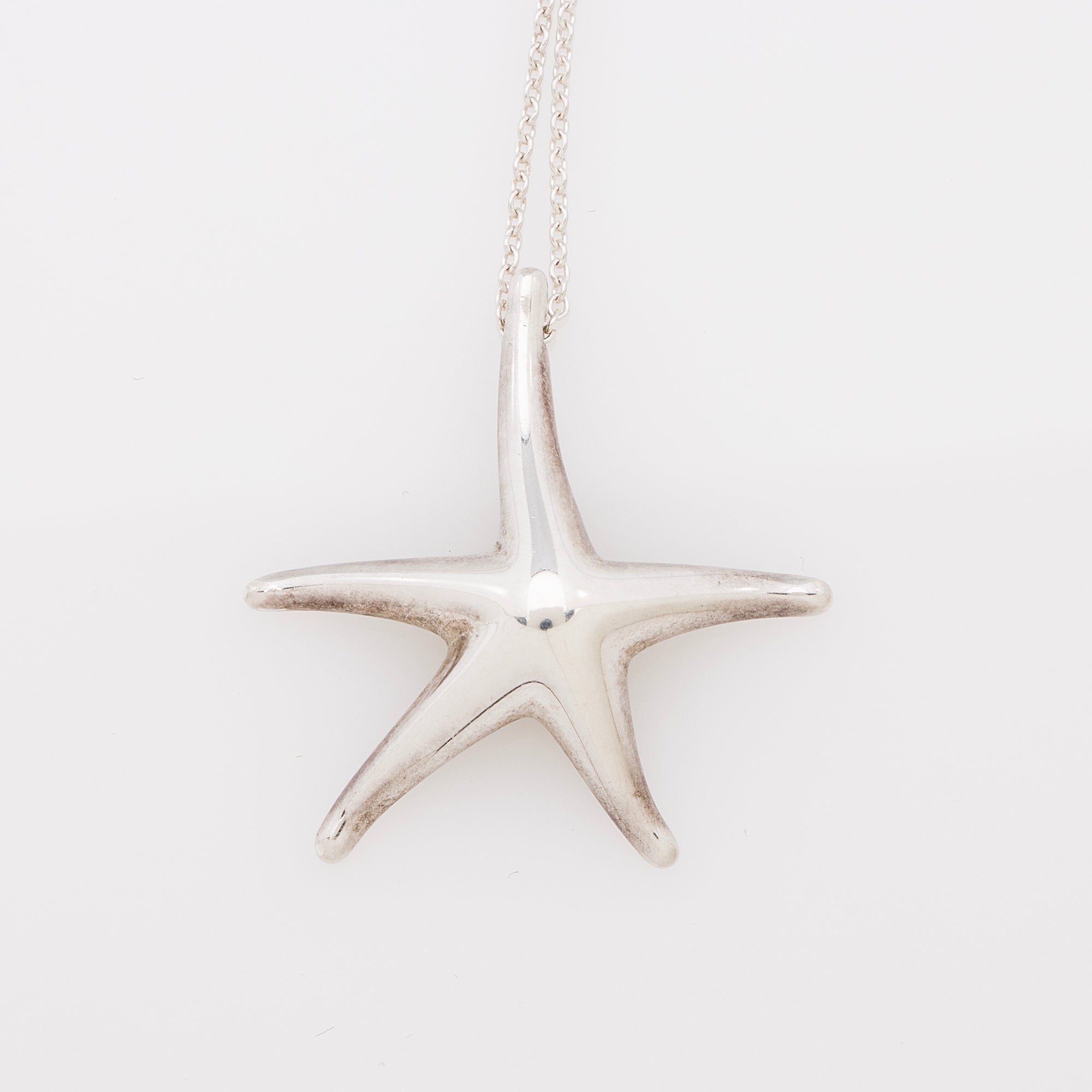 Tiffany & Co. Sterling Silver Elsa Peretti Starfish Pendant Necklace (SHF-Z8gqoC)