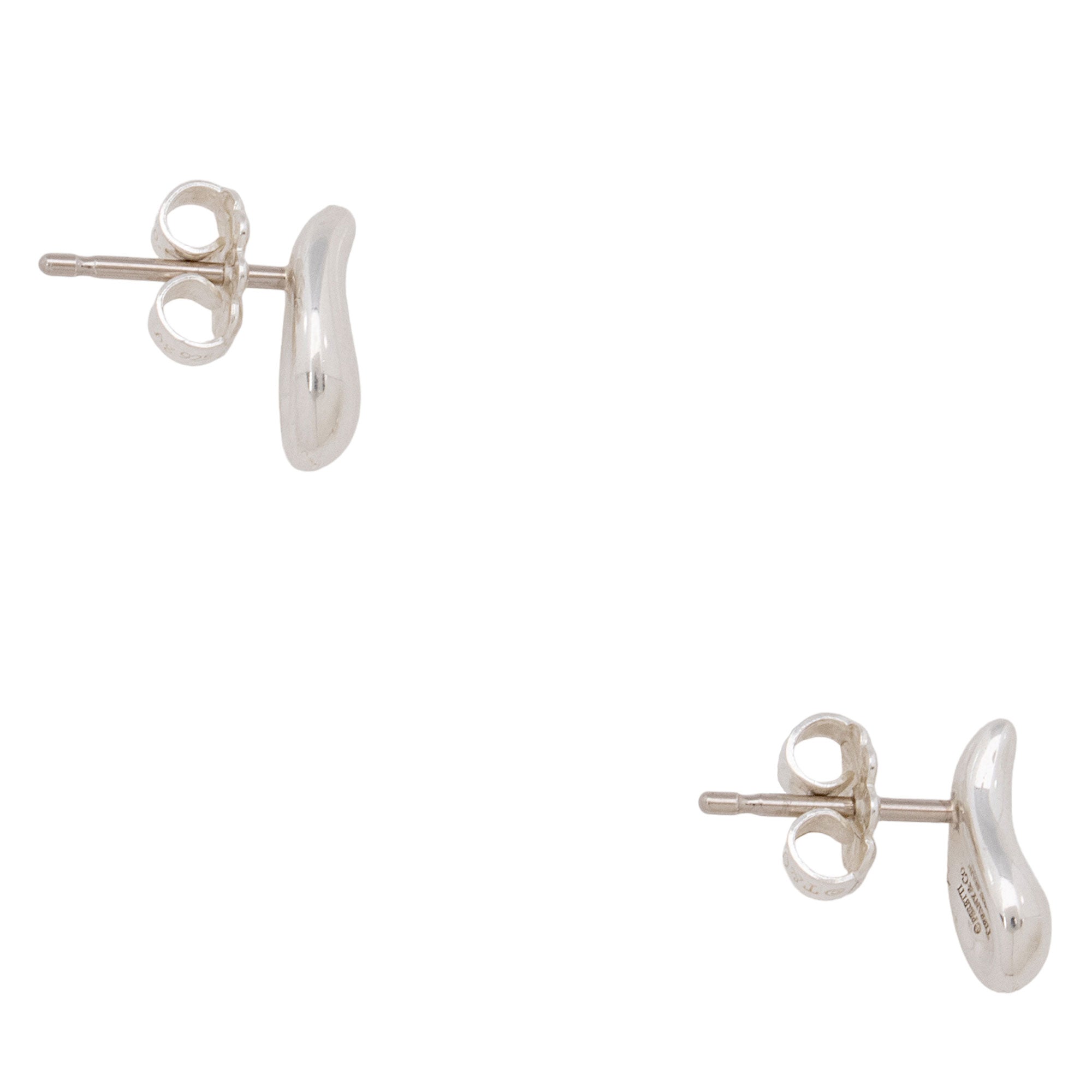 Tiffany & Co. Elsa Peretti Sterling Silver Teardrop Stud Earrings (SHF-kVhXA3)