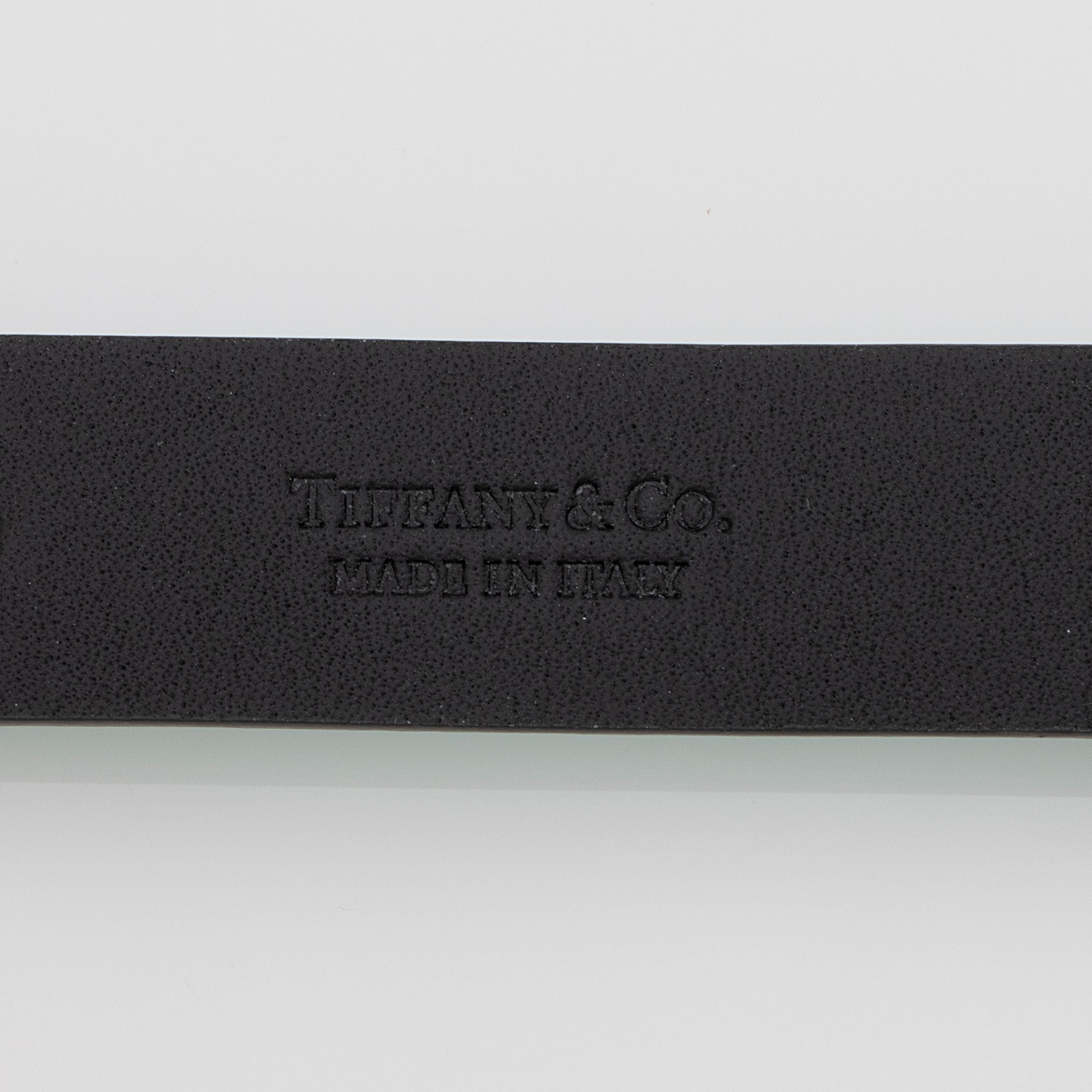 Tiffany & Co. Leather Sterling Silver Return to Tiffany Wrap Narrow Bracelet (SHF-9SswBI)