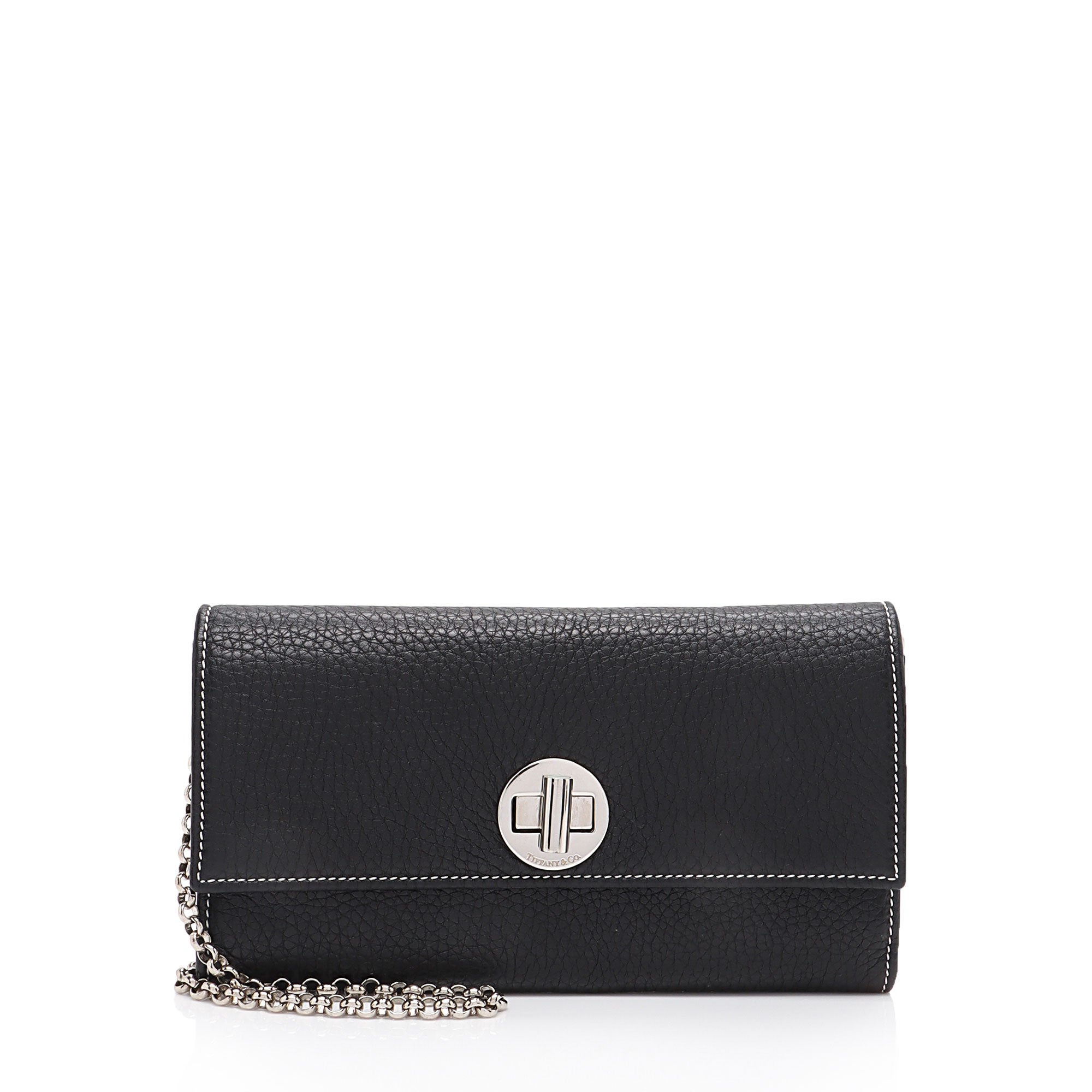 Tiffany & Co. Leather Turnlock Wallet on Chain Bag (SHF-kkN8kO)