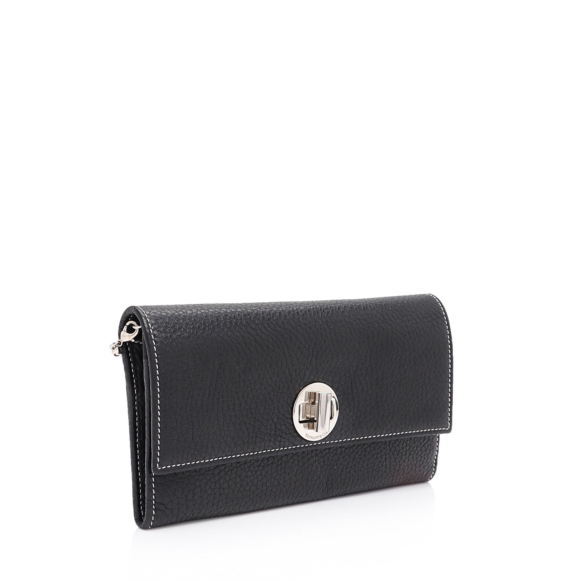 Tiffany & Co. Leather Turnlock Wallet on Chain Bag (SHF-kkN8kO)