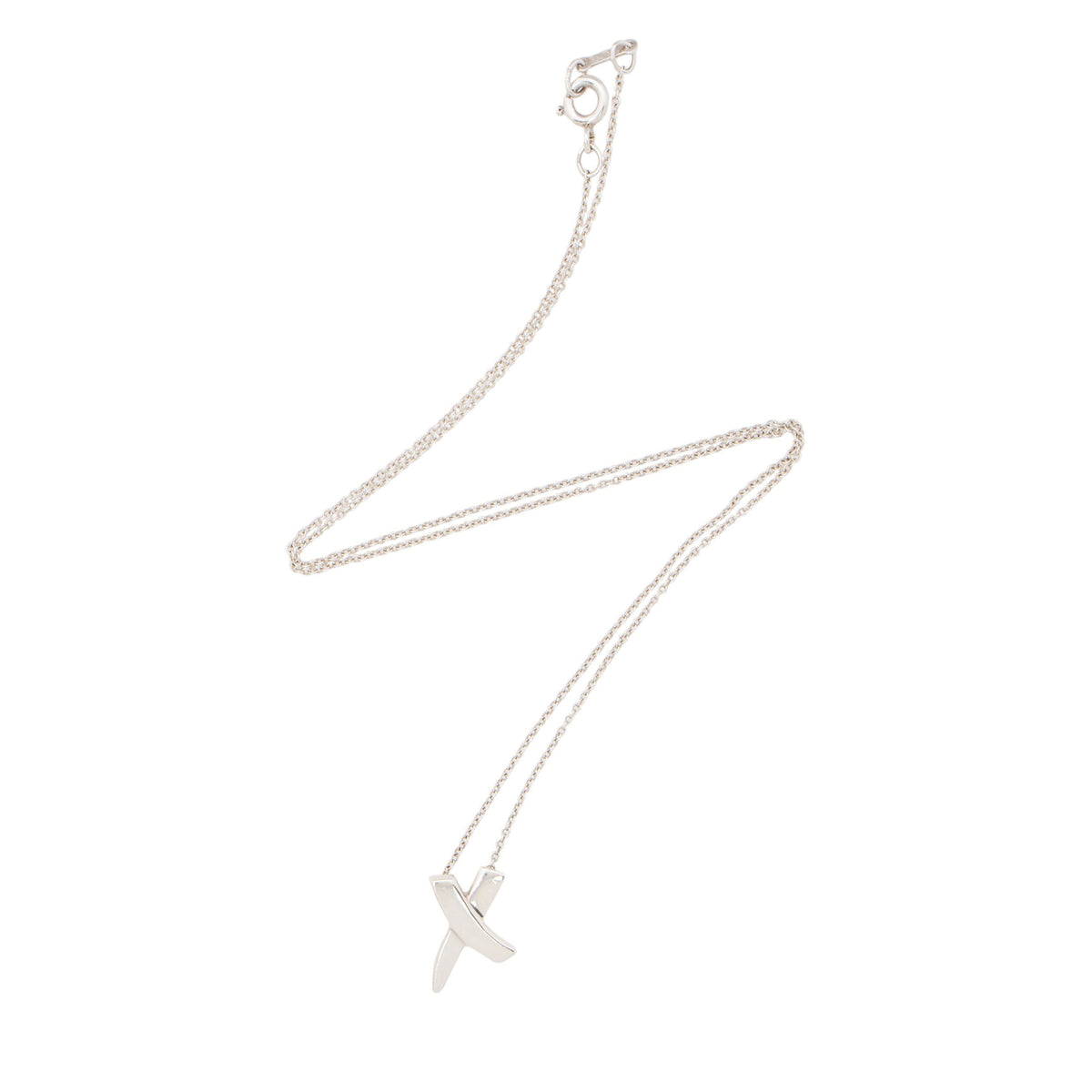 Tiffany & Co. Paloma Picasso Sterling Silver Graffiti X Necklace