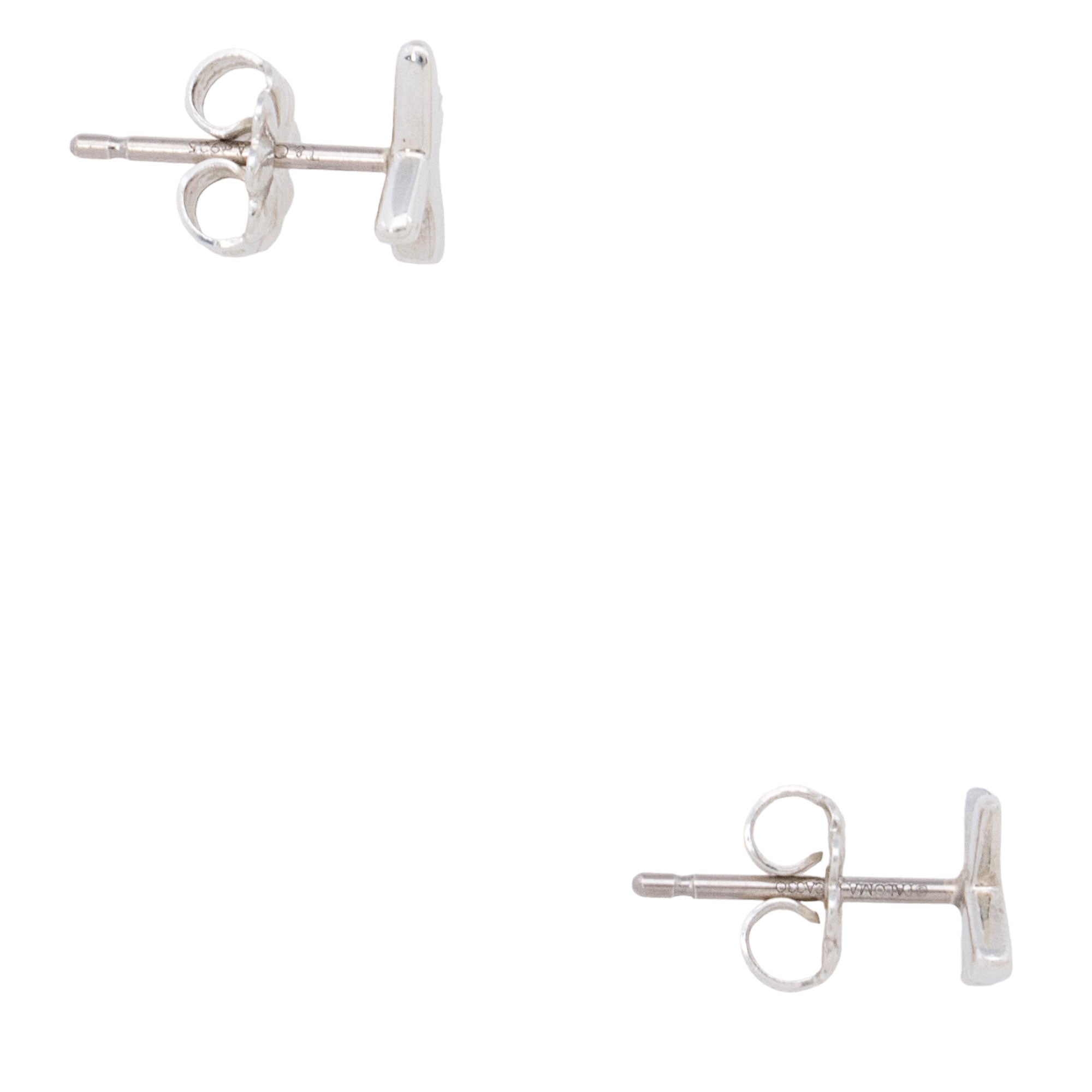 Tiffany & Co. Paloma Picasso Sterling Silver Graffiti X Small Stud Earrings (SHF-Ljio4p)