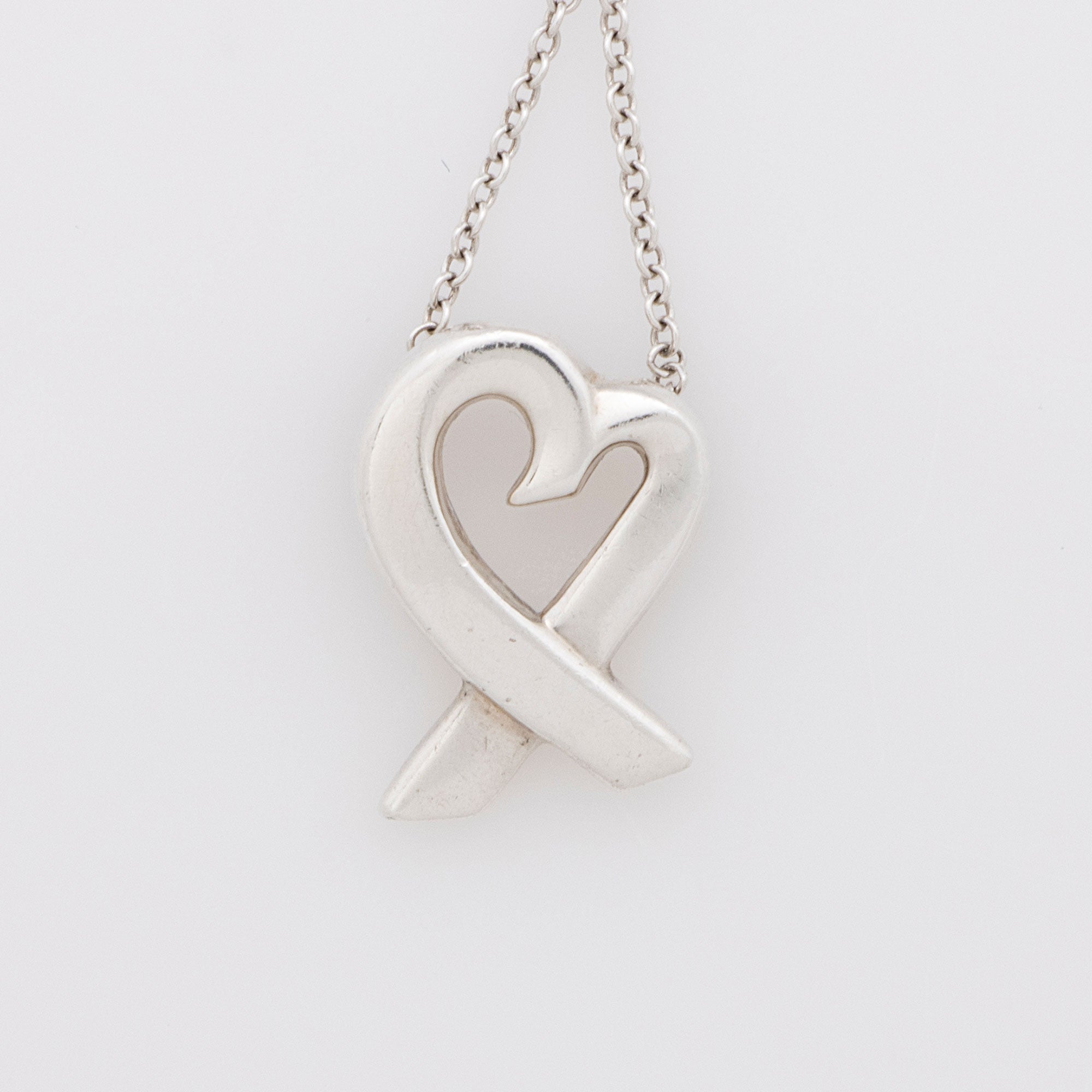Tiffany & Co. Paloma Picasso Sterling Silver Loving Heart Necklace