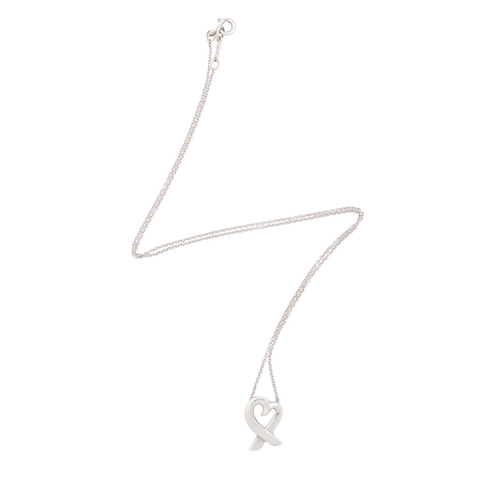 Tiffany & Co. Paloma Picasso Sterling Silver Loving Heart Necklace