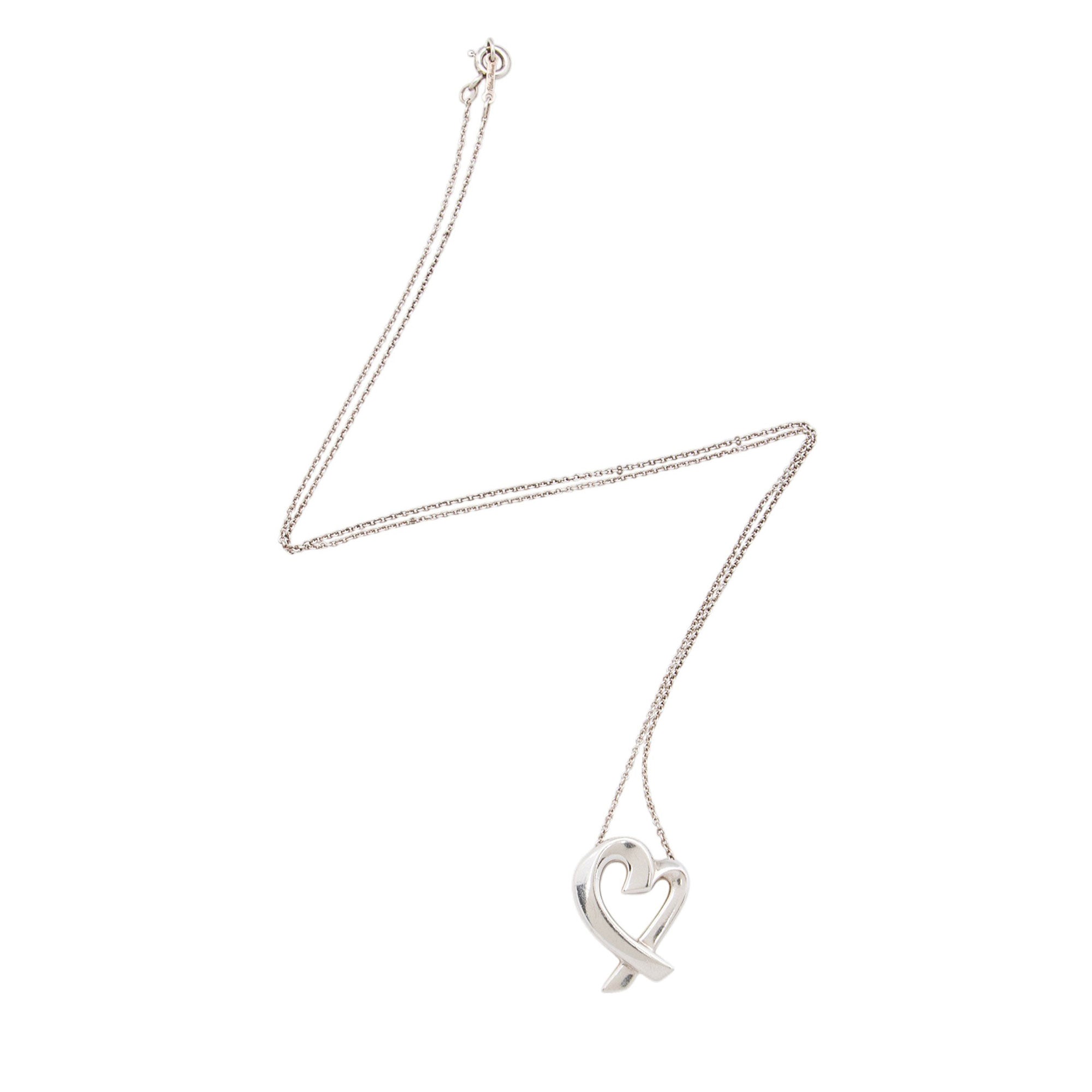 Tiffany & Co. Paloma Picasso Sterling Silver Loving Heart Necklace