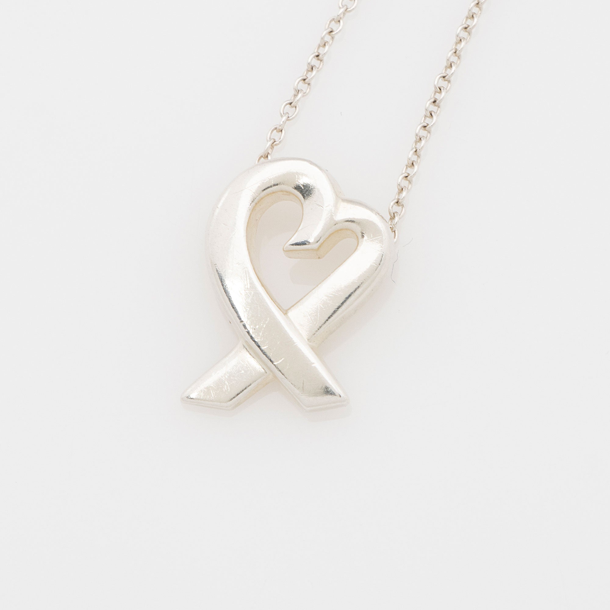 Tiffany & Co. Paloma Picasso Sterling Silver Loving Heart Necklace