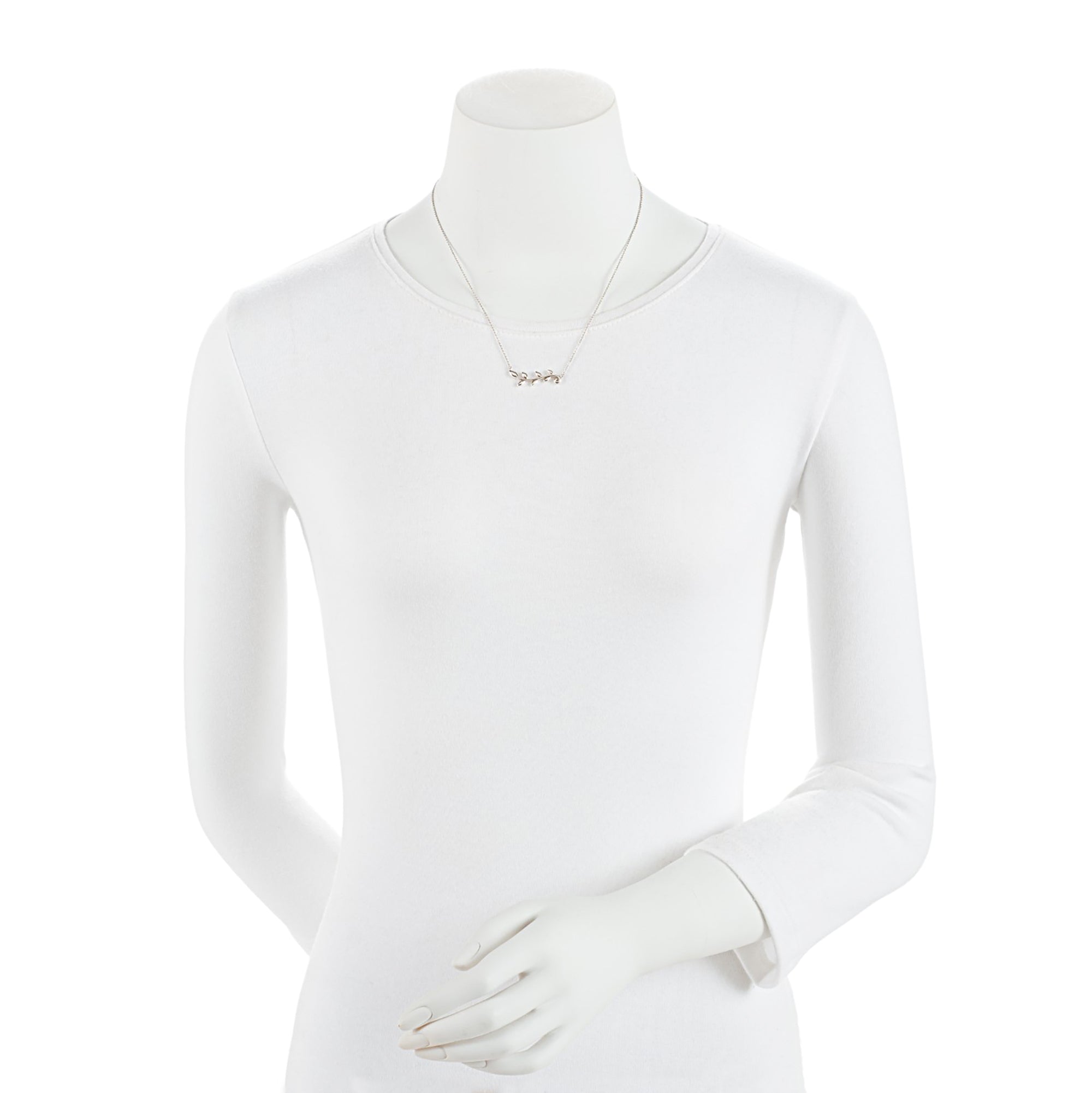 Tiffany & Co. Paloma Picasso Sterling Silver Olive Leaf Vine Necklace (SHF-jat5Zf)