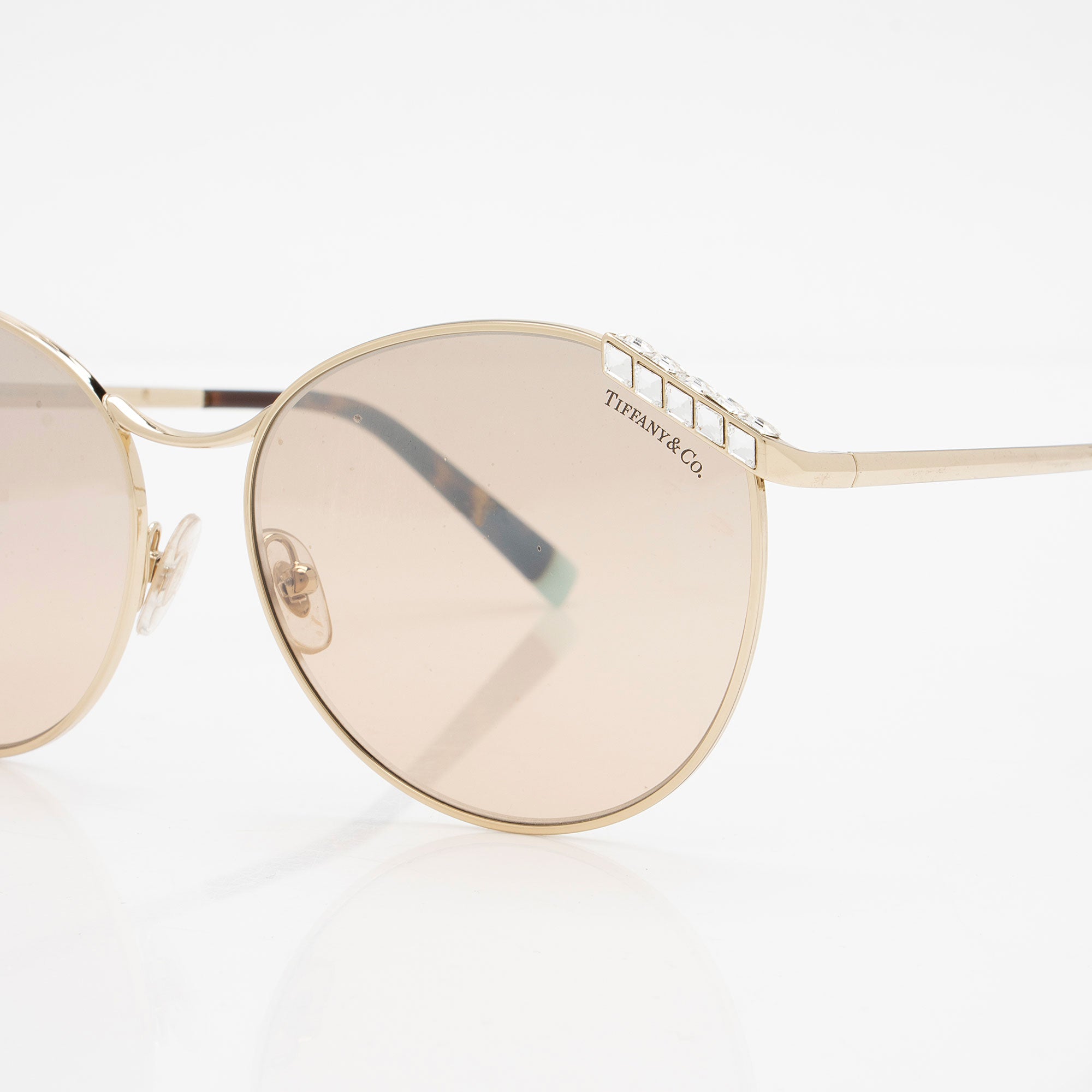 Tiffany & Co. Round Crystal Tiffany T Sunglasses
